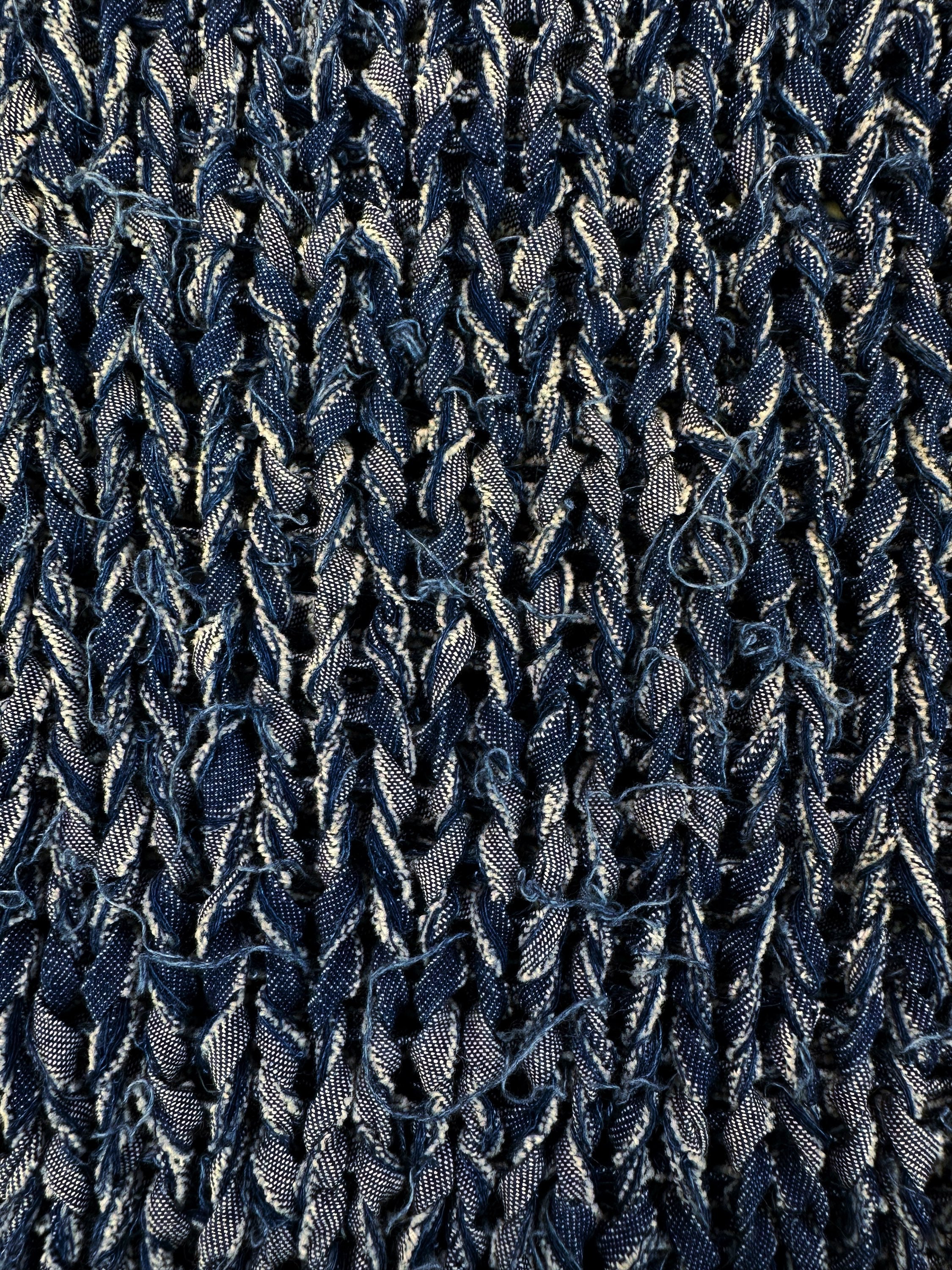 AW99 Maison Margiela Blue Denim Reworked Knit Sweater