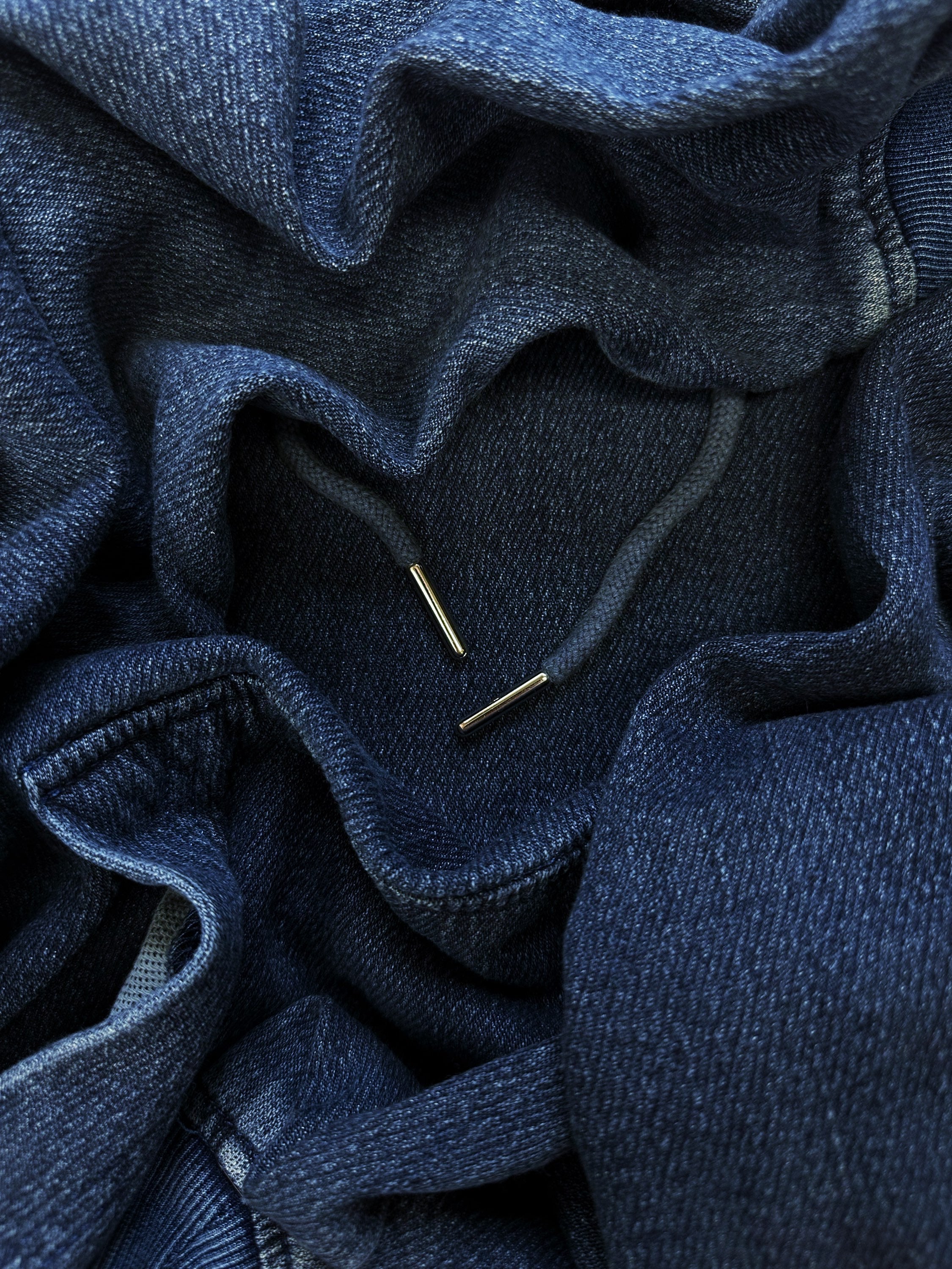 Diesel Blue Denim ‘D’ Patch Heavy Weight Hoodie