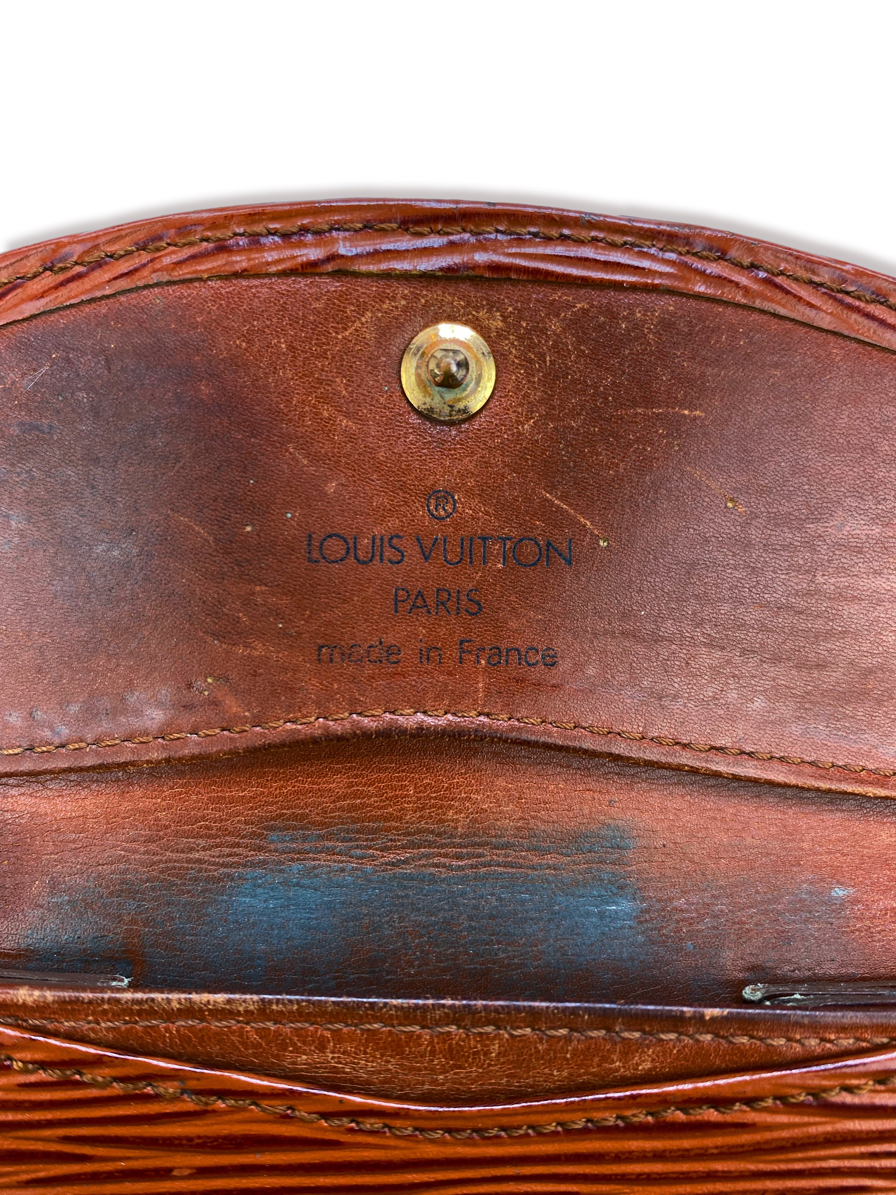 Louis Vuitton Ribbed Papier Burnt Maroon Wallet