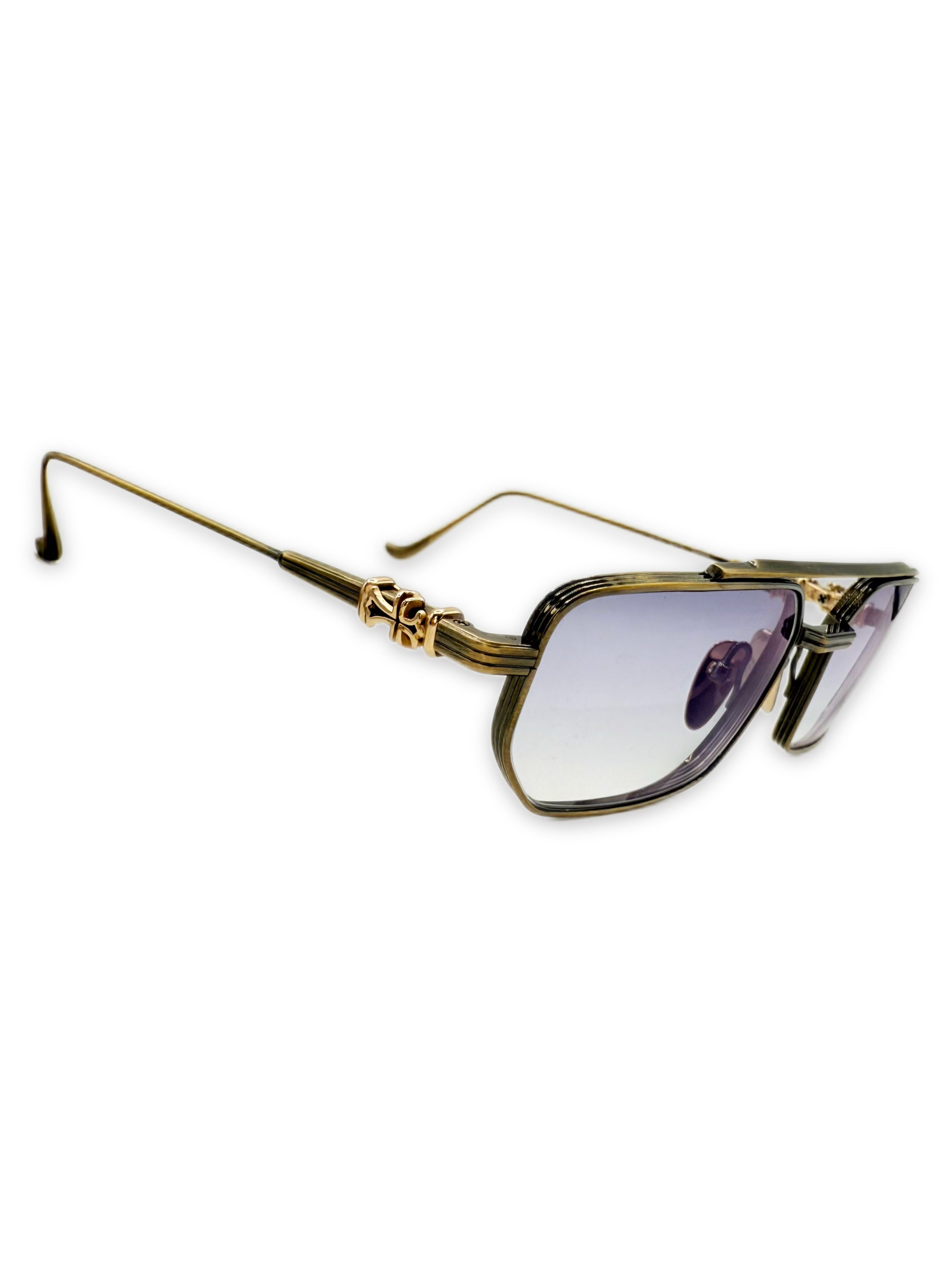 Chrome Hearts ‘Gusher’ Gold Plated Aviator Prescription Glasses