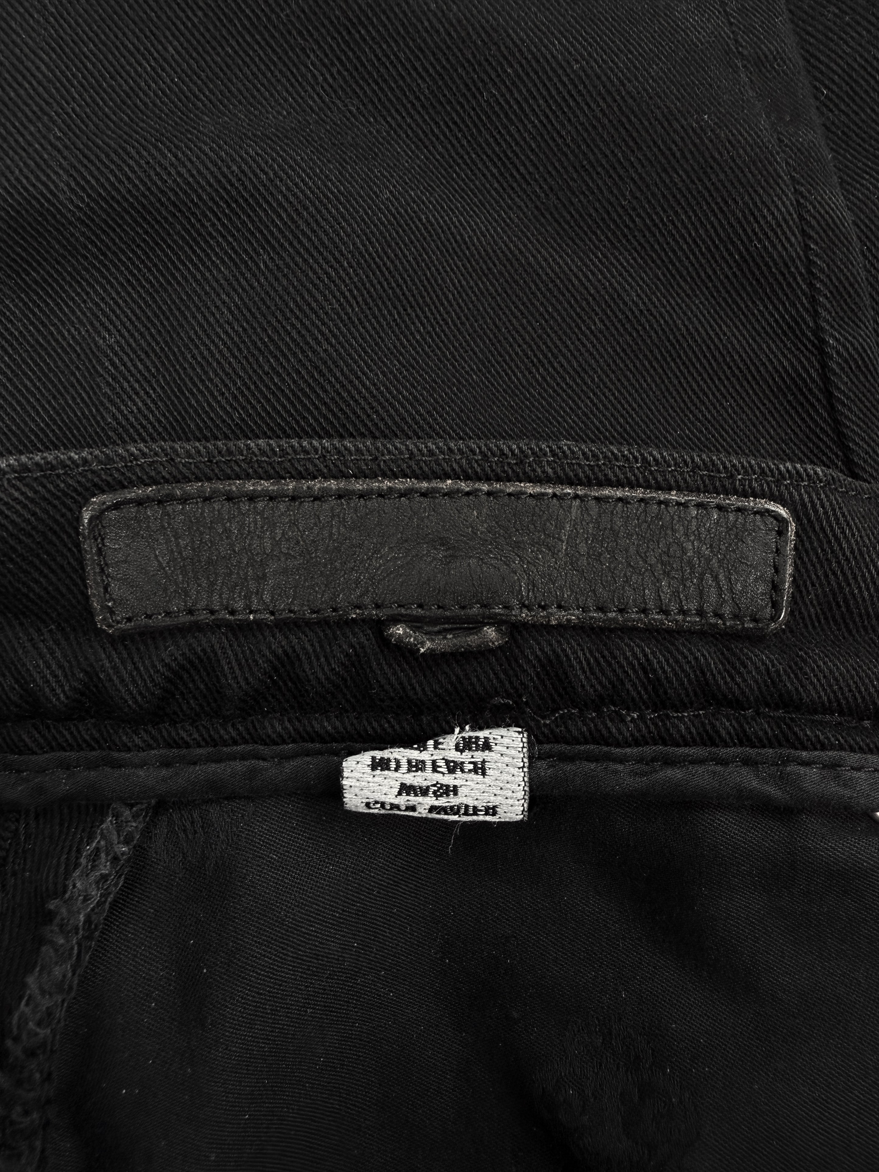 Chrome Hearts Fleur Knee Black .925 Silver Black Denim Jeans