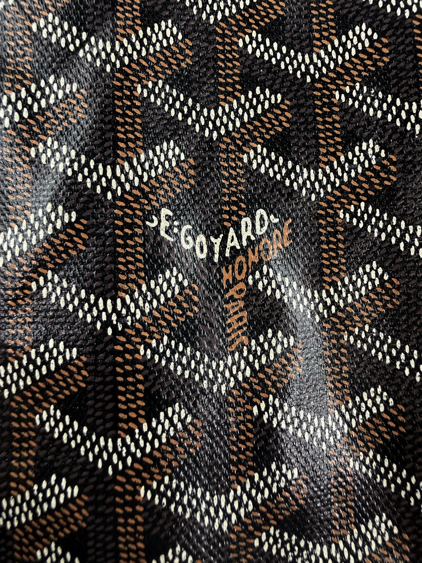 Goyard Noir Saint Louis GM Monogram Hand Painted Tote Bag