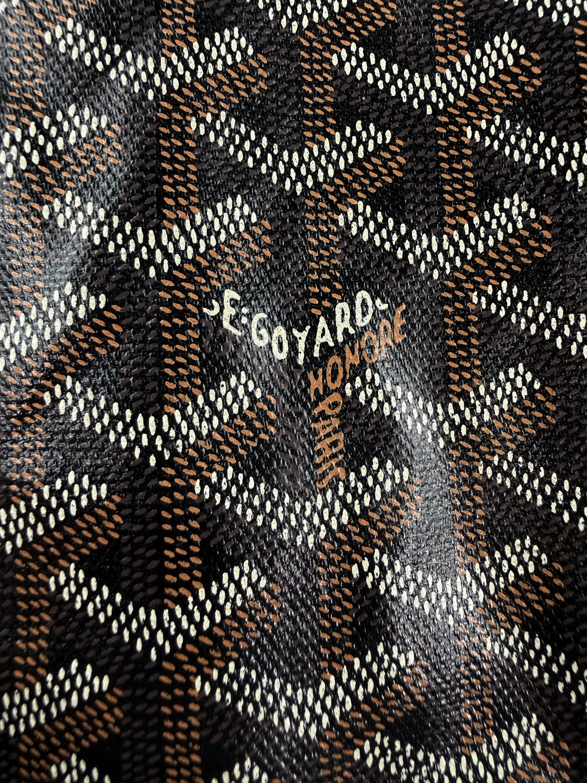 Goyard Noir Saint Louis GM Monogram Hand Painted Tote Bag