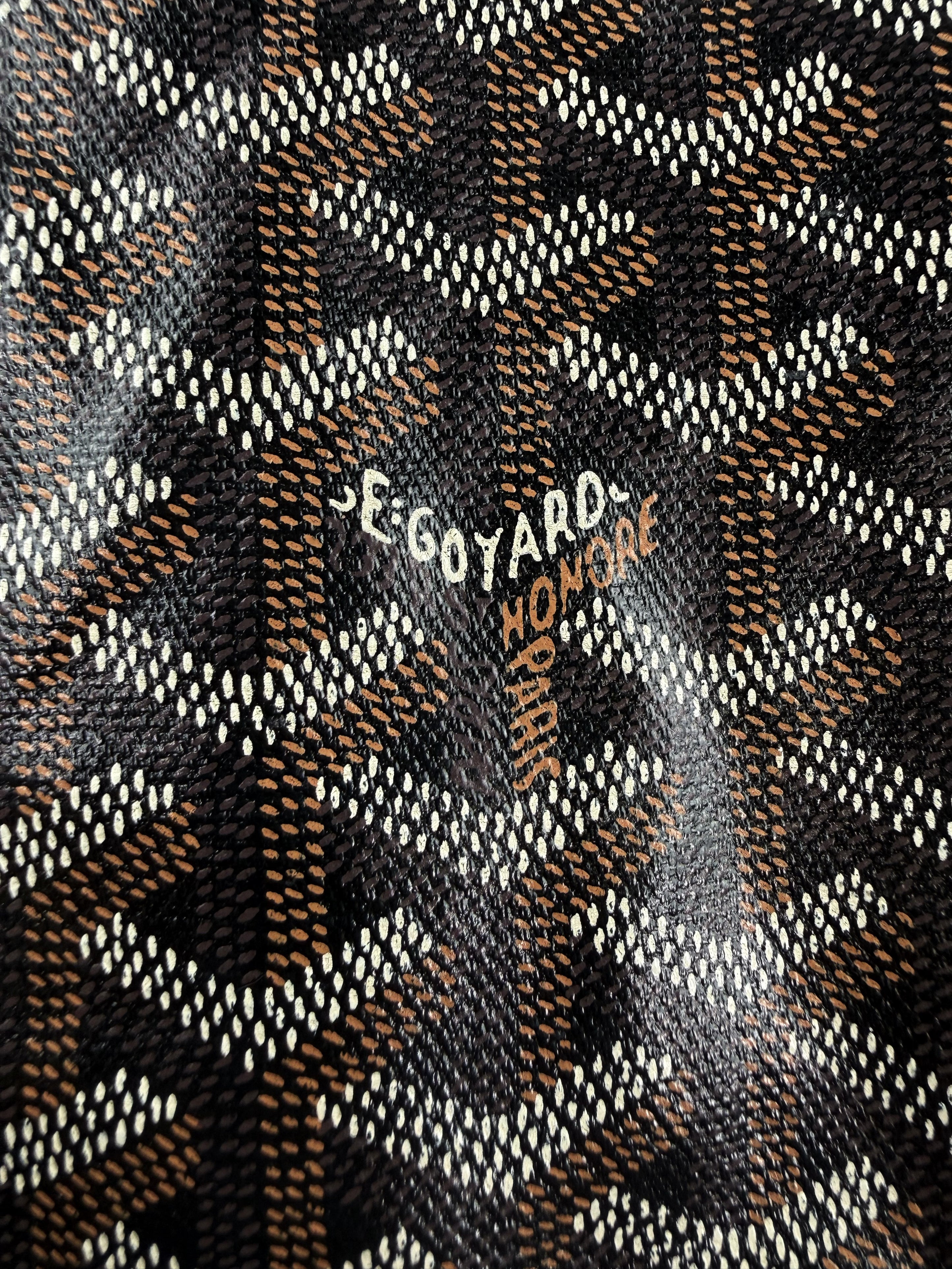 Goyard Noir Saint Louis GM Monogram Hand Painted Tote Bag