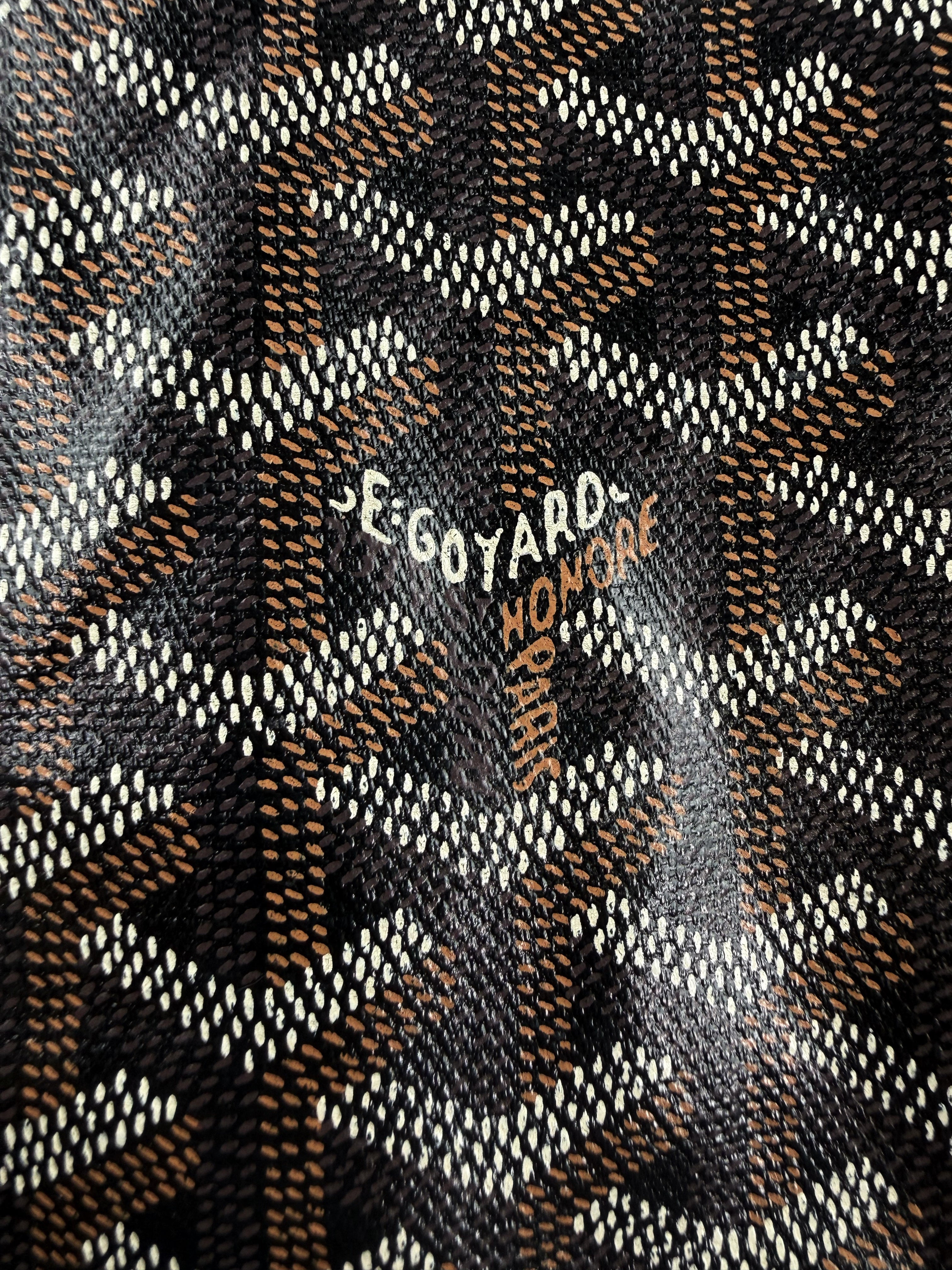 Goyard Noir Saint Louis GM Monogram Hand Painted Tote Bag