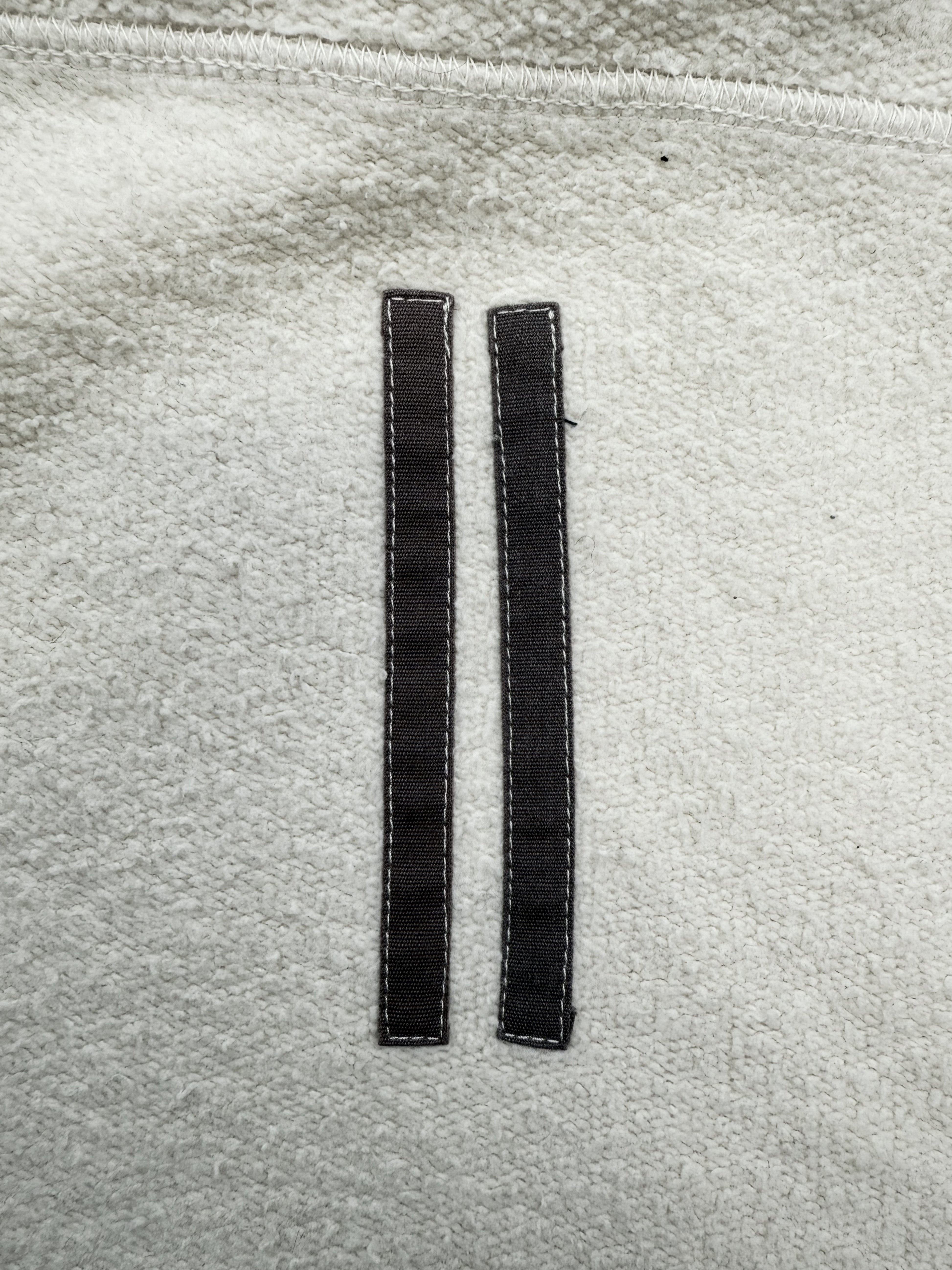 SS16 Rick Owens Sleeveless Full-zip Cream Hoodie