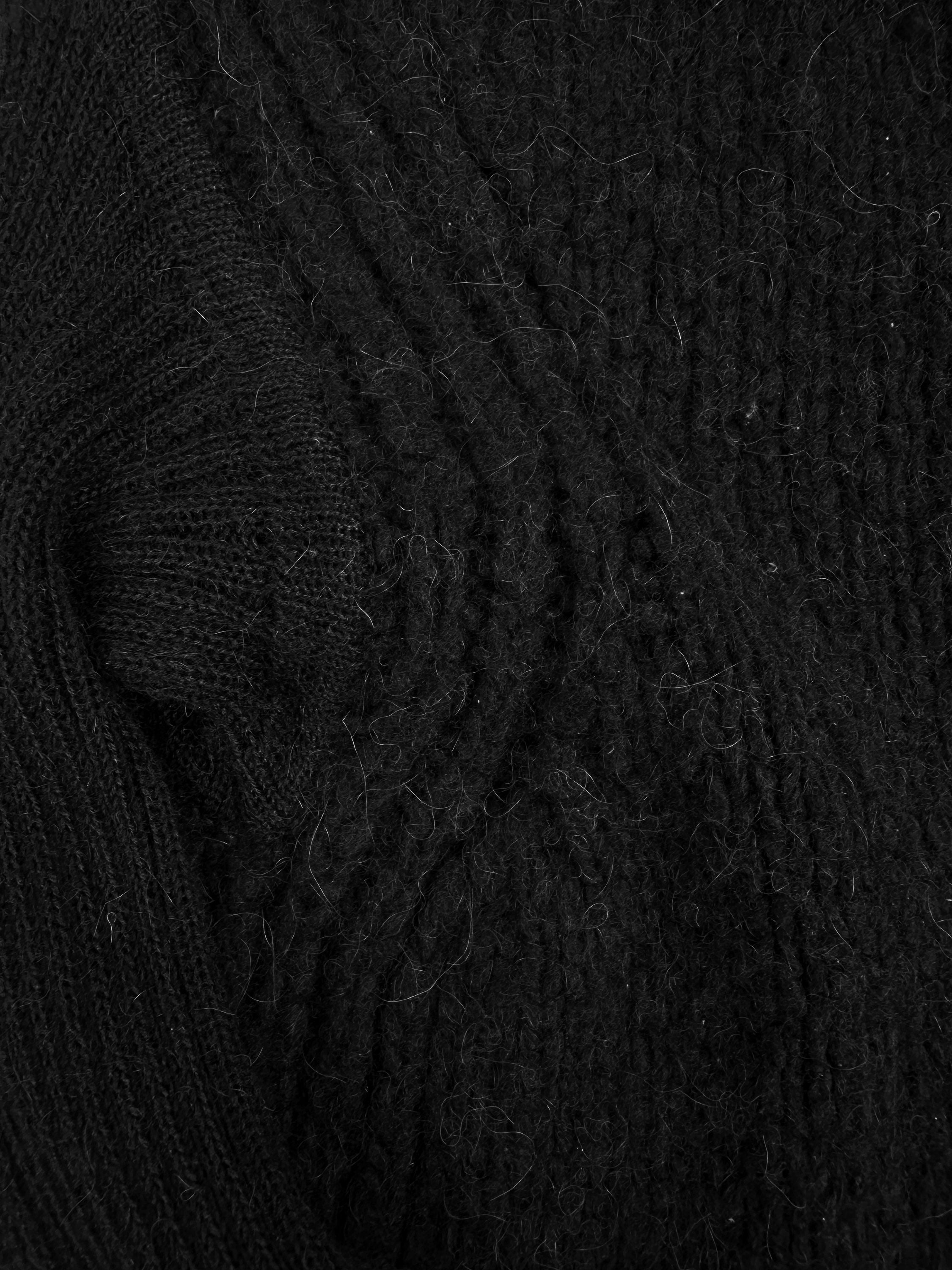 AW14 Rick Owens ‘Moody’ Black Hunch Back Knitted Sweater