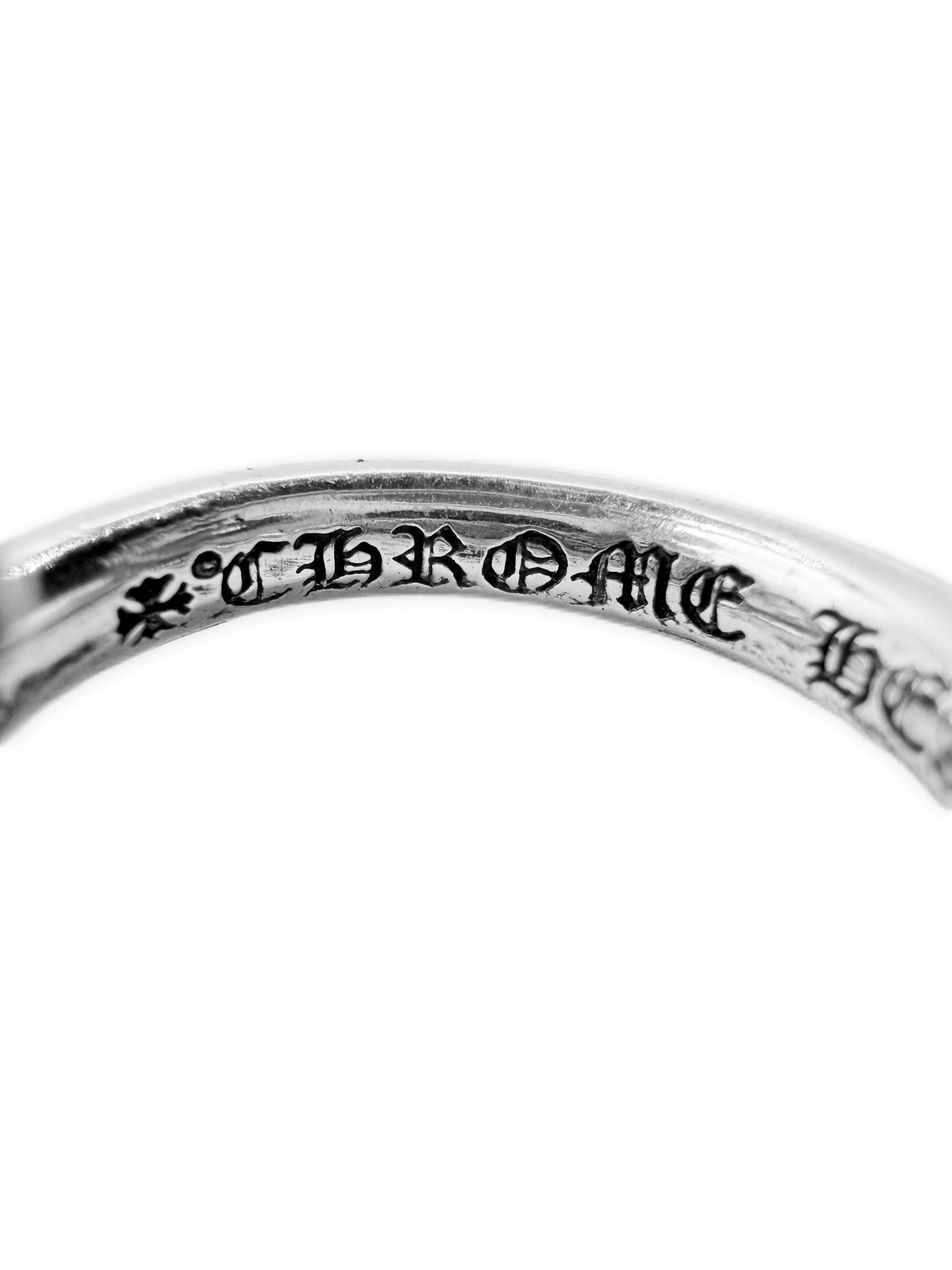 Chrome Hearts Nail Plus .925 Silver Etched Ring
