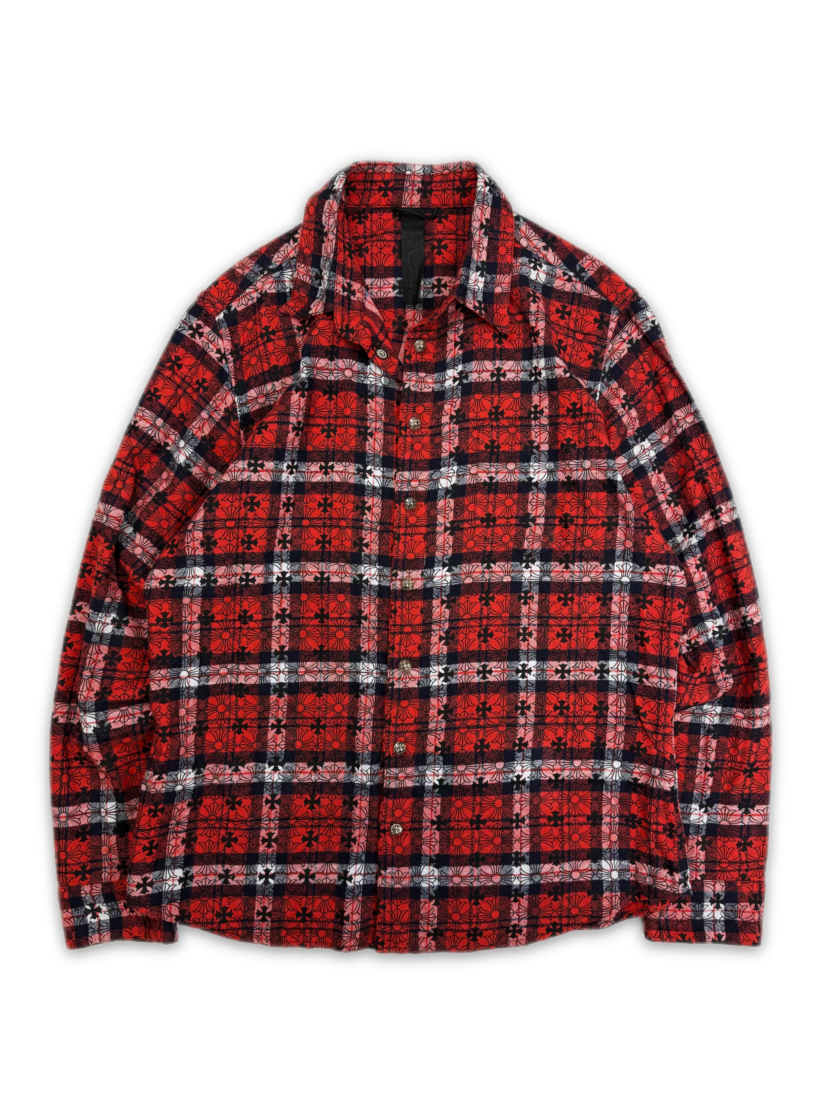 Chrome Hearts ‘Loose Ends’ Red Cross Patch Monogram Flannel