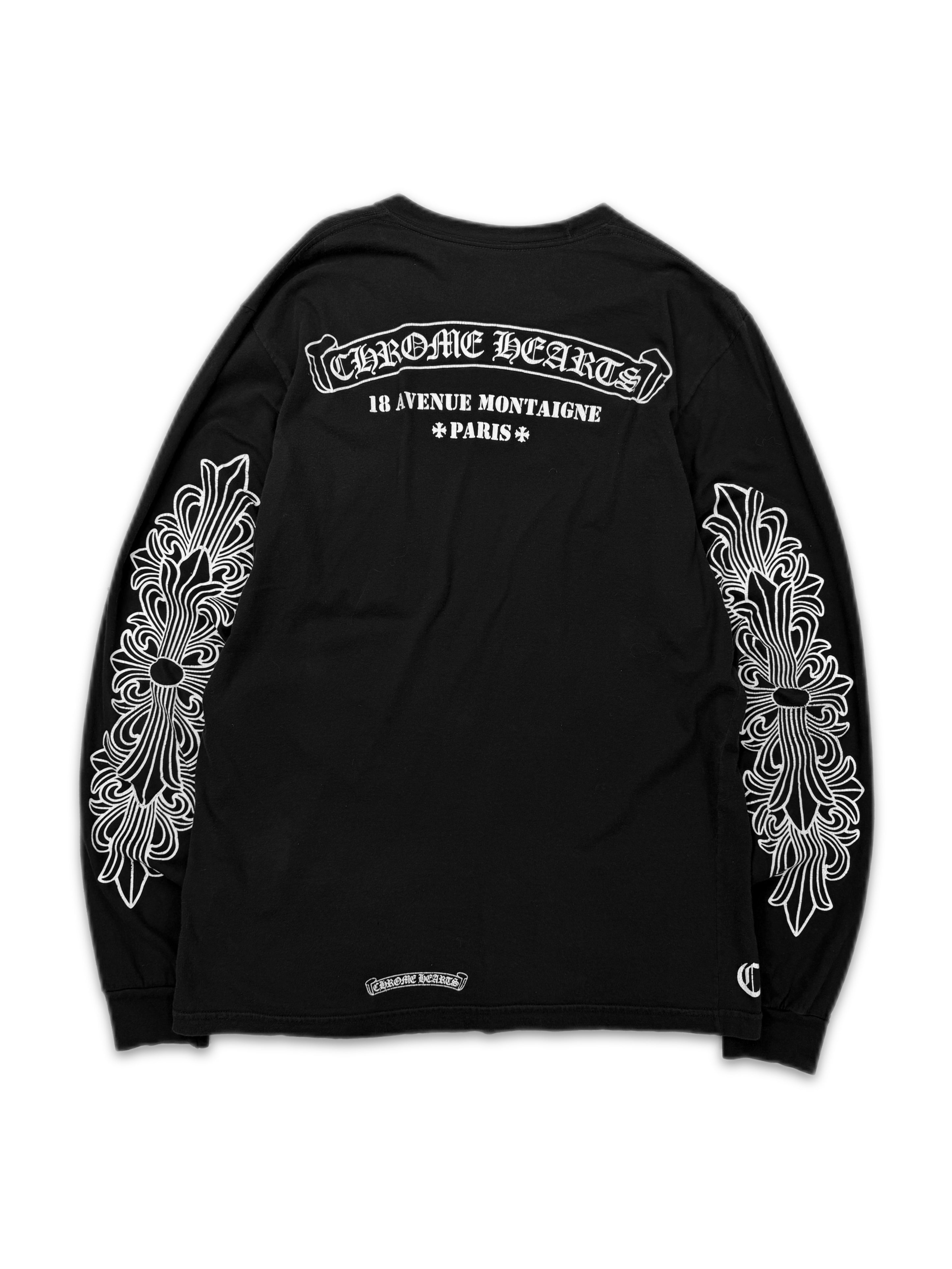 Chrome Hearts Paris Exclusive Fleur Sleeve Black Long Sleeve