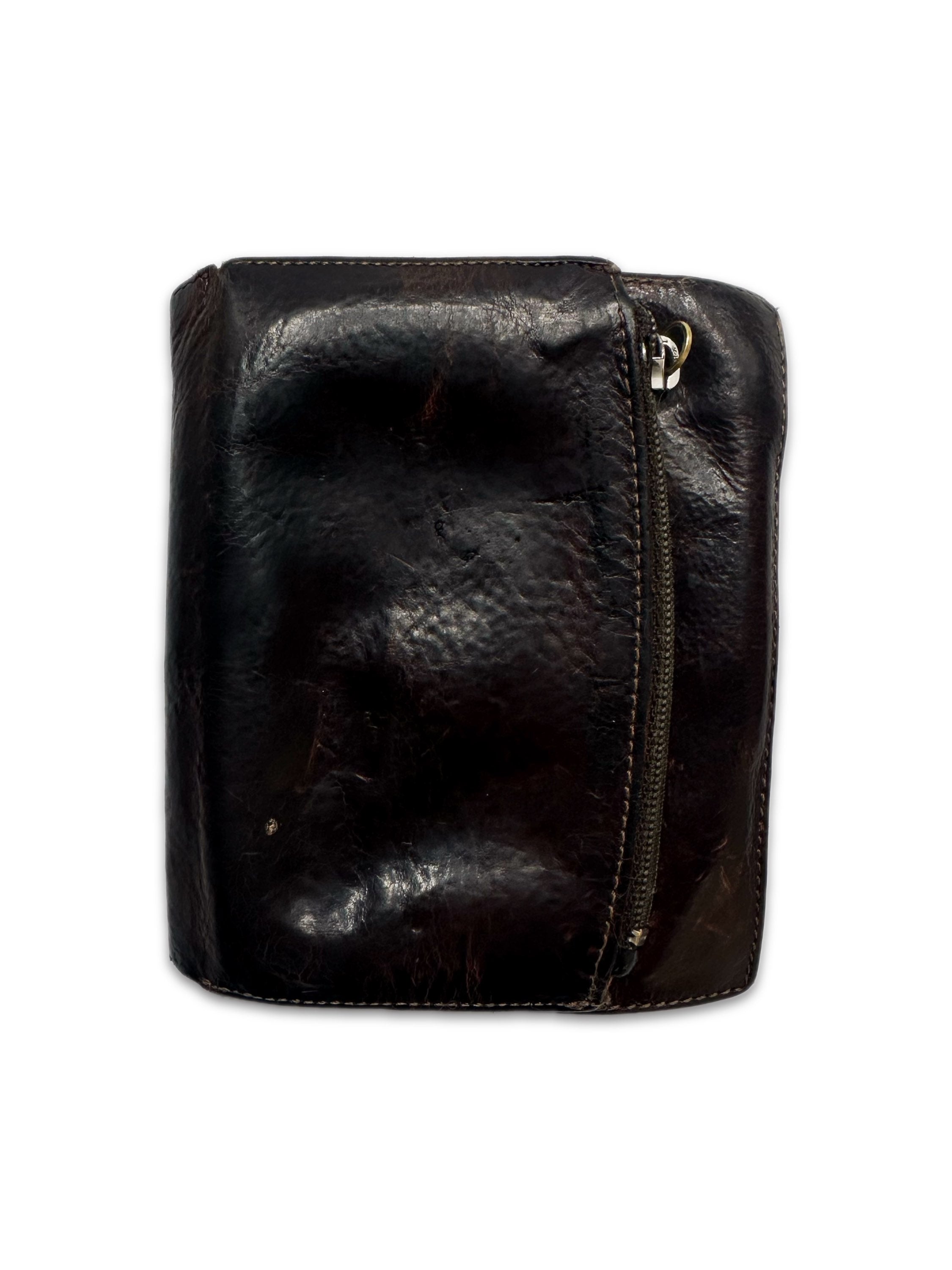 00s Maison Margiela Brown Leather Bifold Wallet