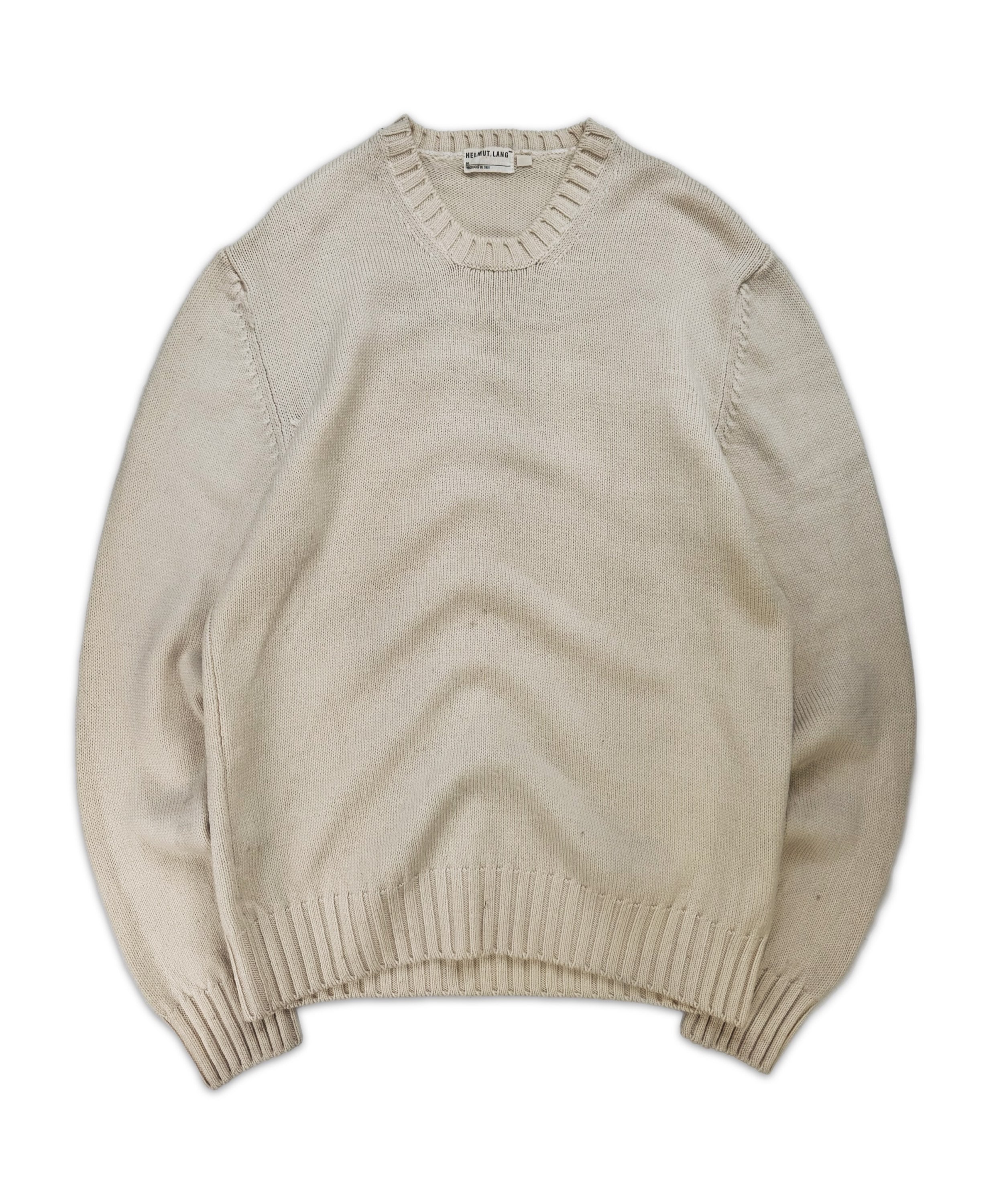 AW99 Helmut Lang Cream Heavy Weight Knitted Sweater