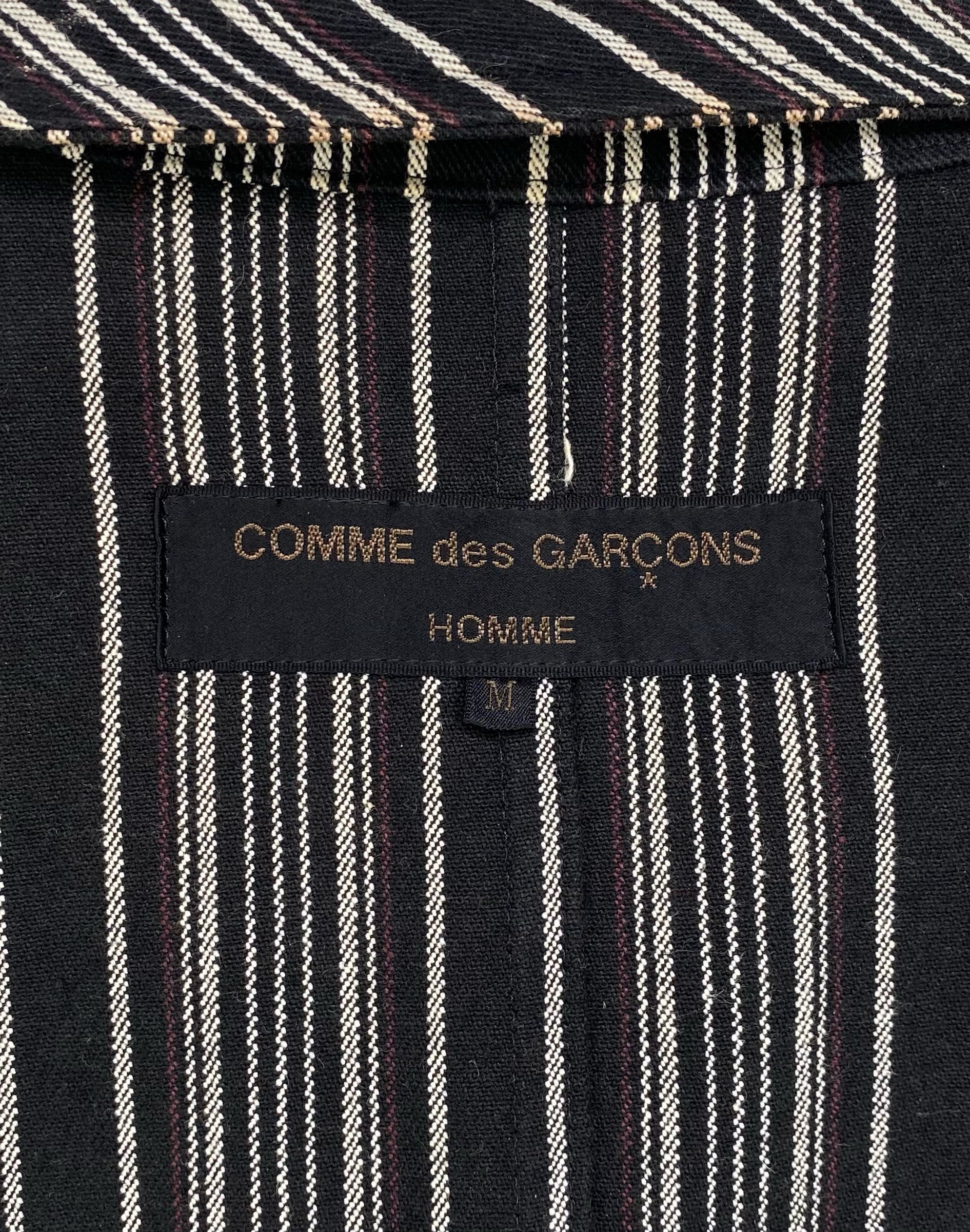 AW02 Comme Des Garçons “Cuba” Hand Painted Pinstripe Jacket