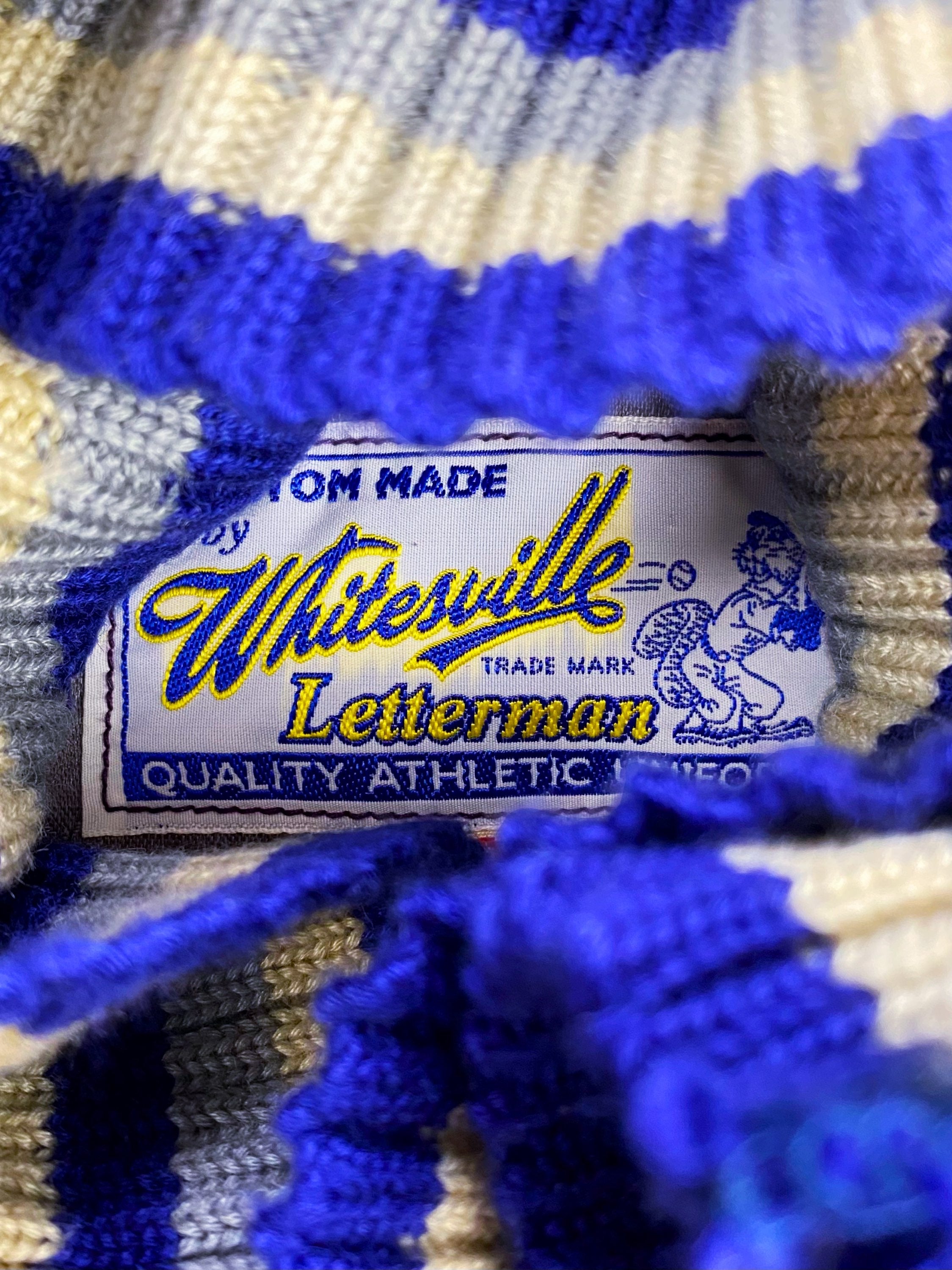 00s Whitesville ‘Falcons’ Leather Chenille Patched Varsity Jacket