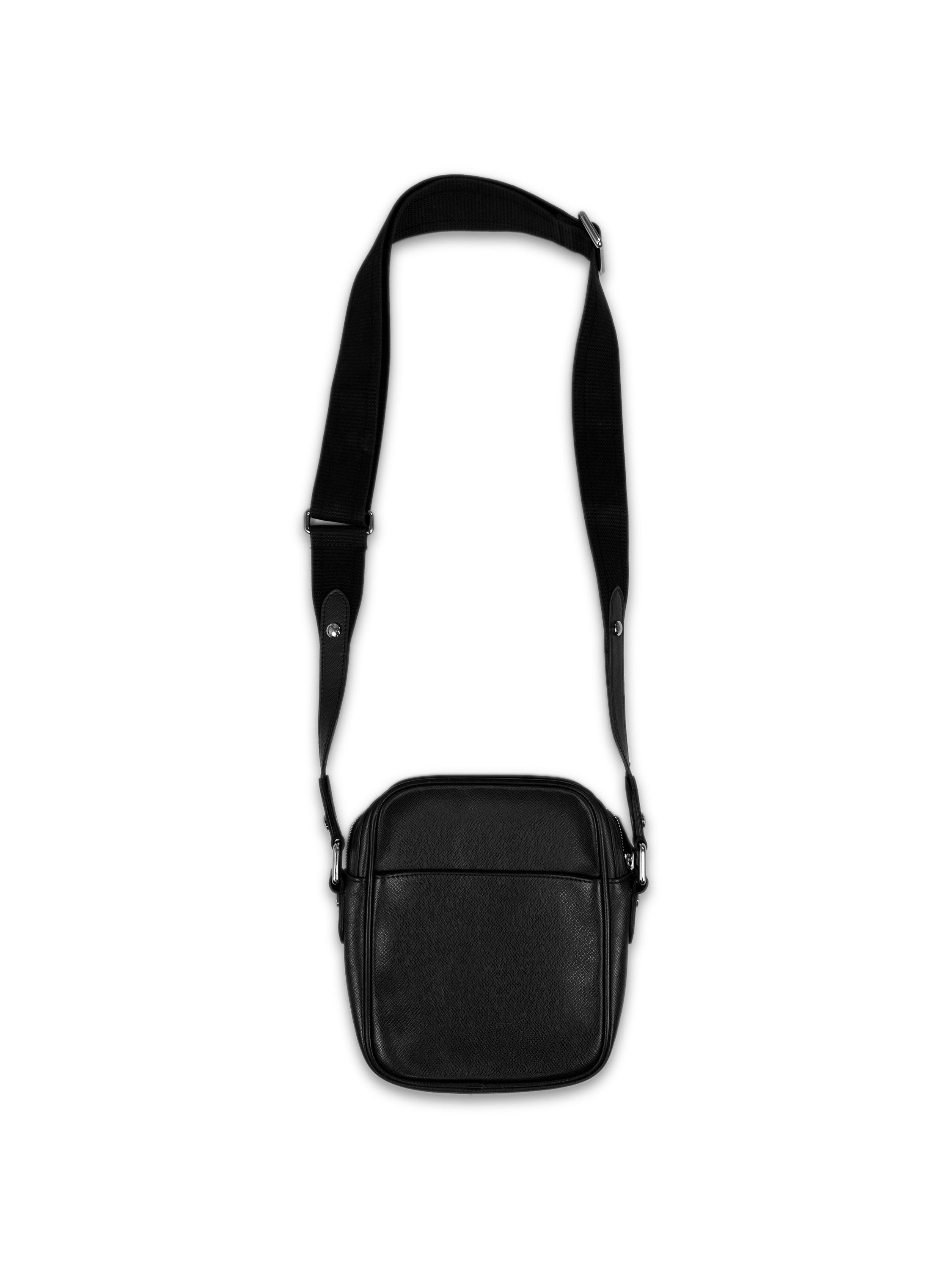 Louis Vuitton Black Leather Crossbody Zip Bag