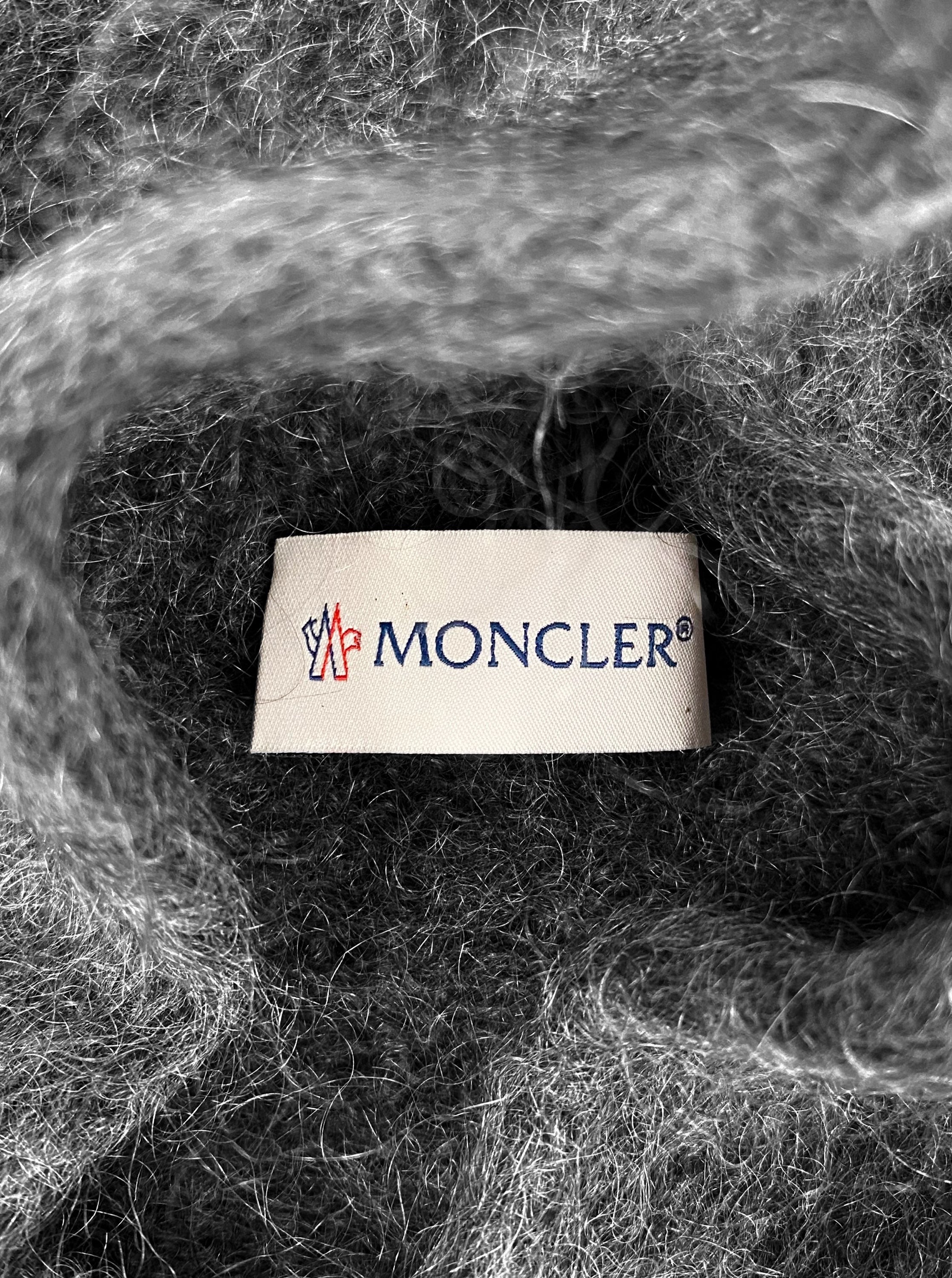 Moncler x Fragment Geometric Two Tone Mohair Knitted Sweater