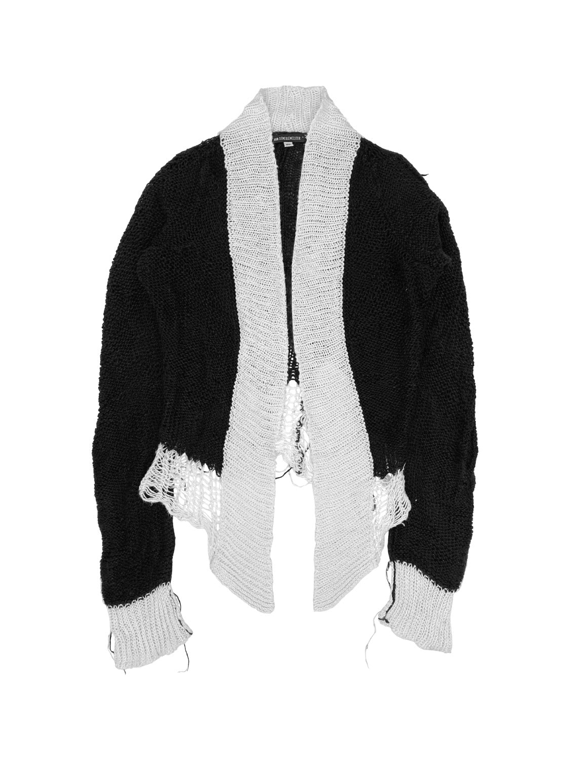 Ann Demeulemeester Loose Knit Two Tone Kimono