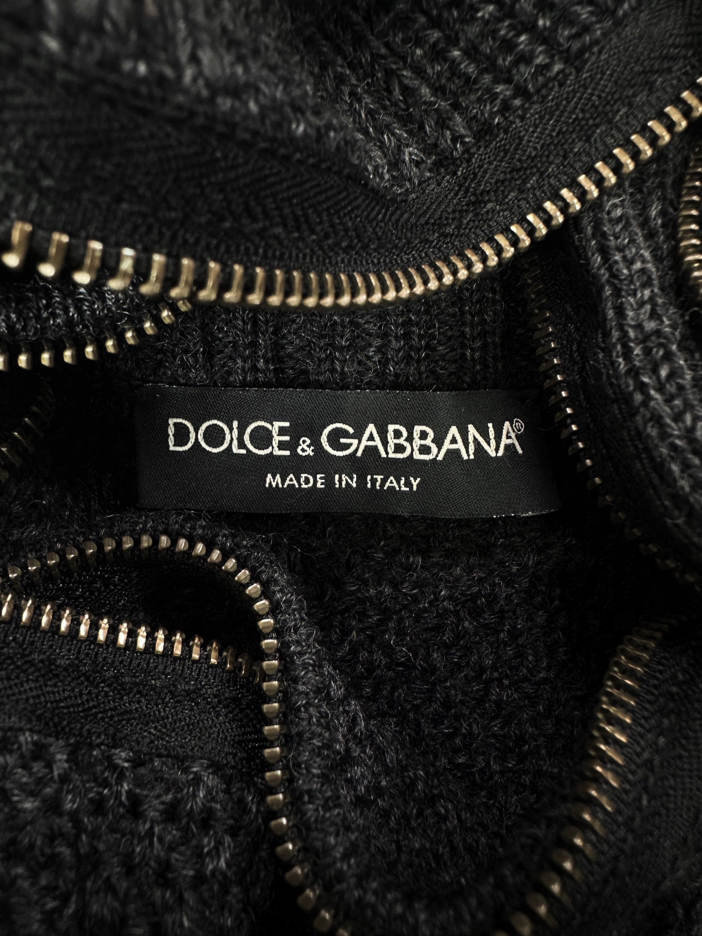 AW03 Dolce & Gabbana ‘Spiral’ Zip Heavy Weight Turtleneck