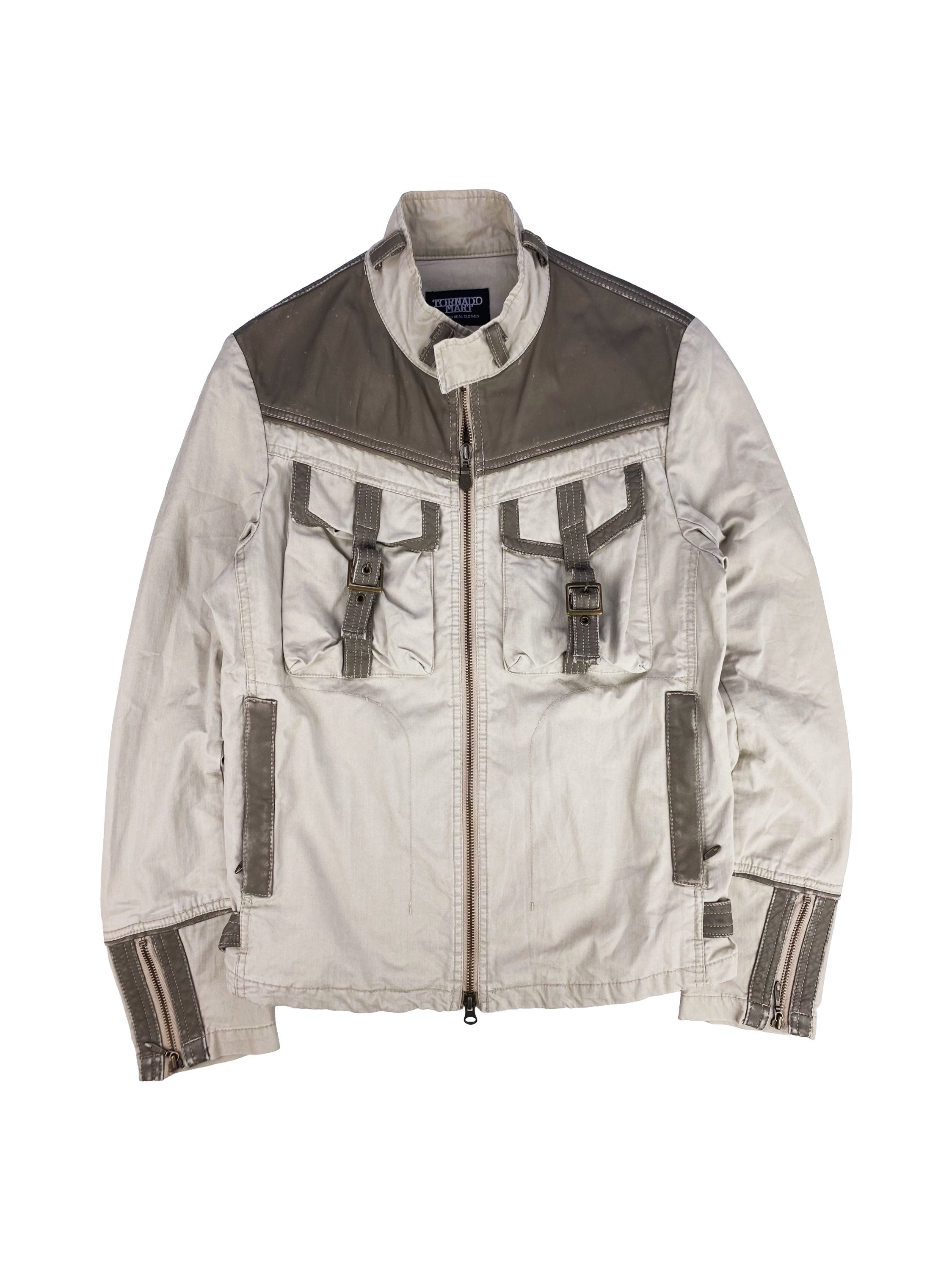 00s Tornado Mart Two Tone High Neck Cargo Jacket