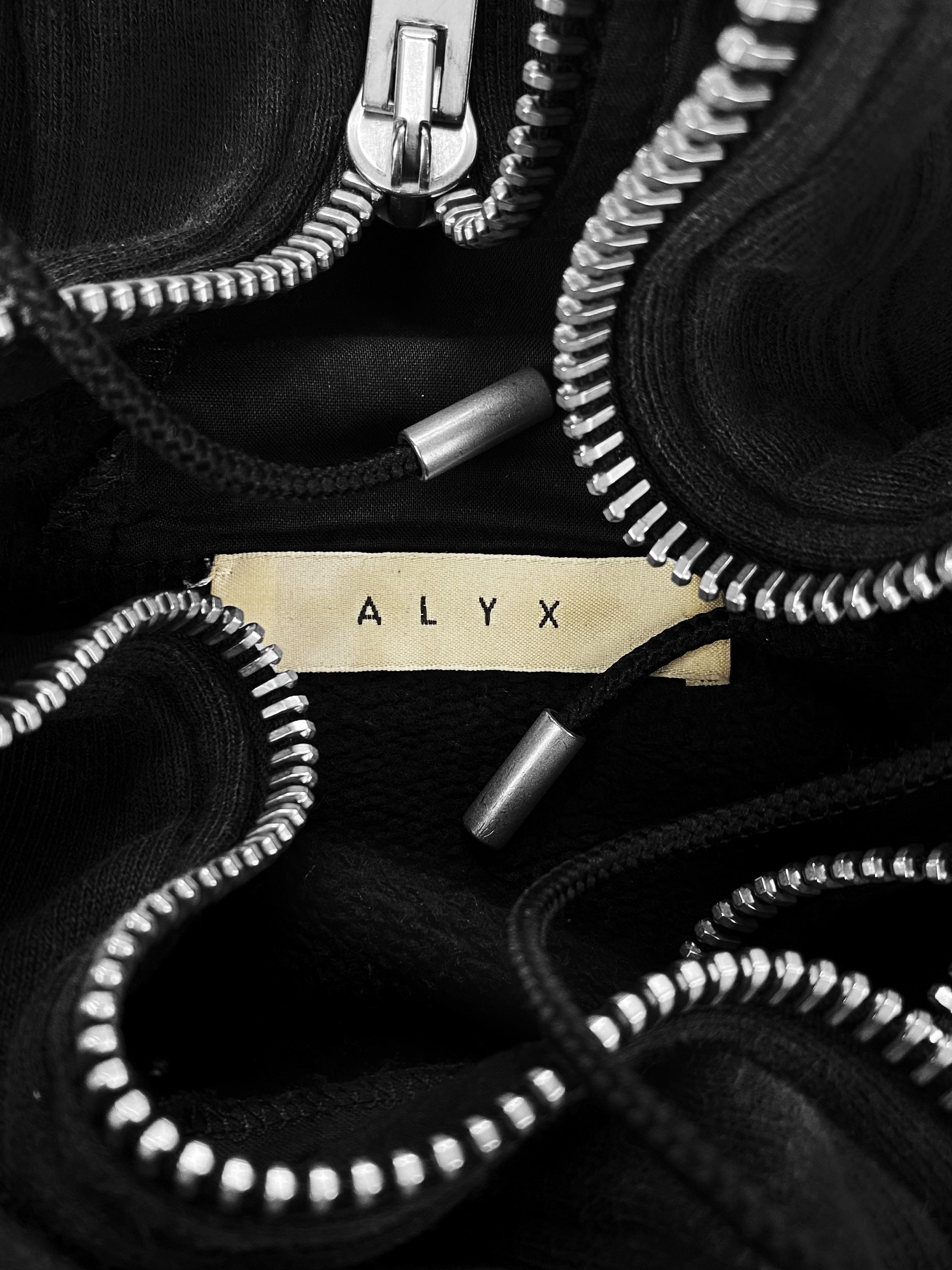 1017 Alyx 9SM ‘Negative Portrait’ Split Hood Laced Jersey Hoodie