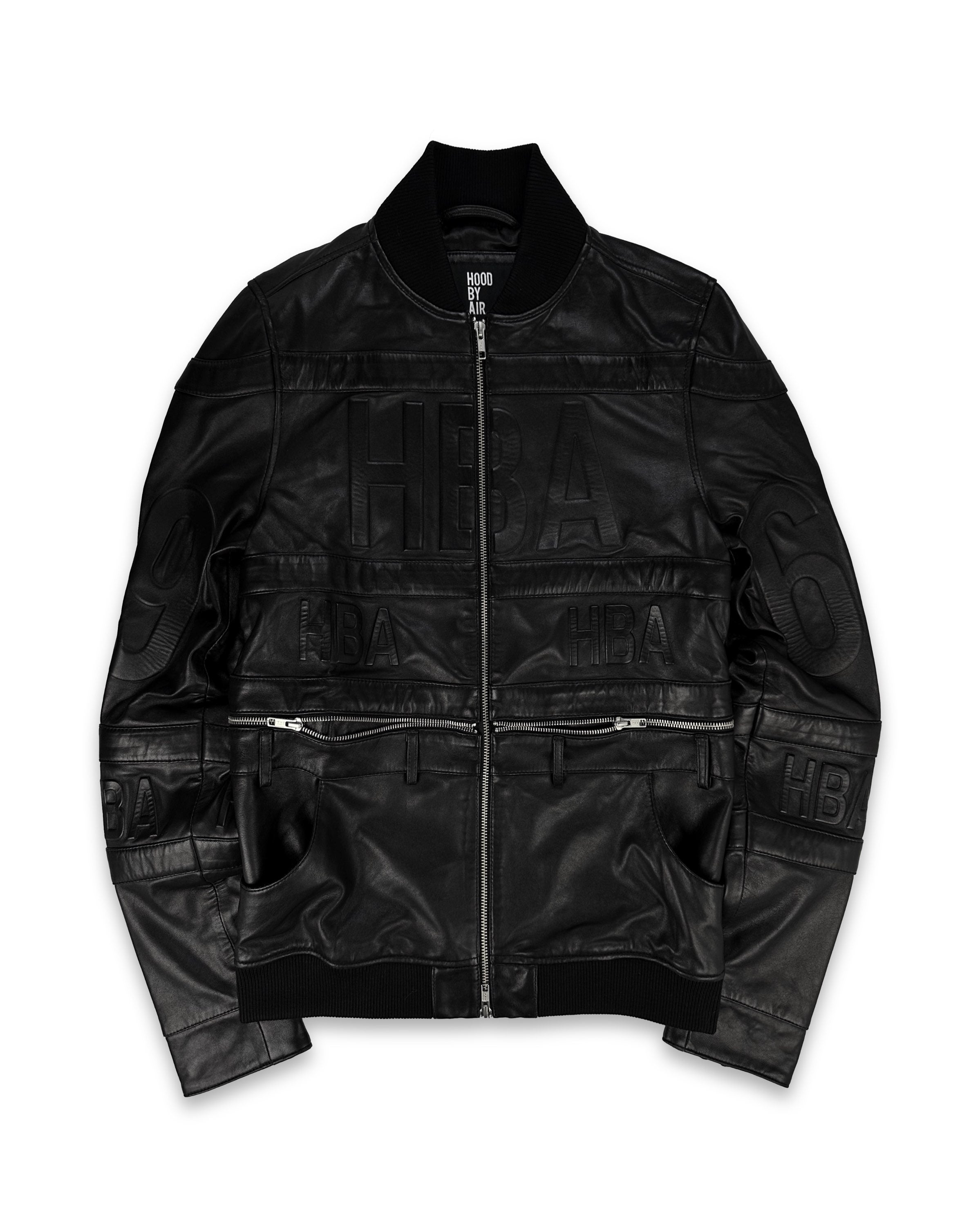 SS15 Hood By Air ‘Cross Zip’ Embossed 69 Leather Jacket