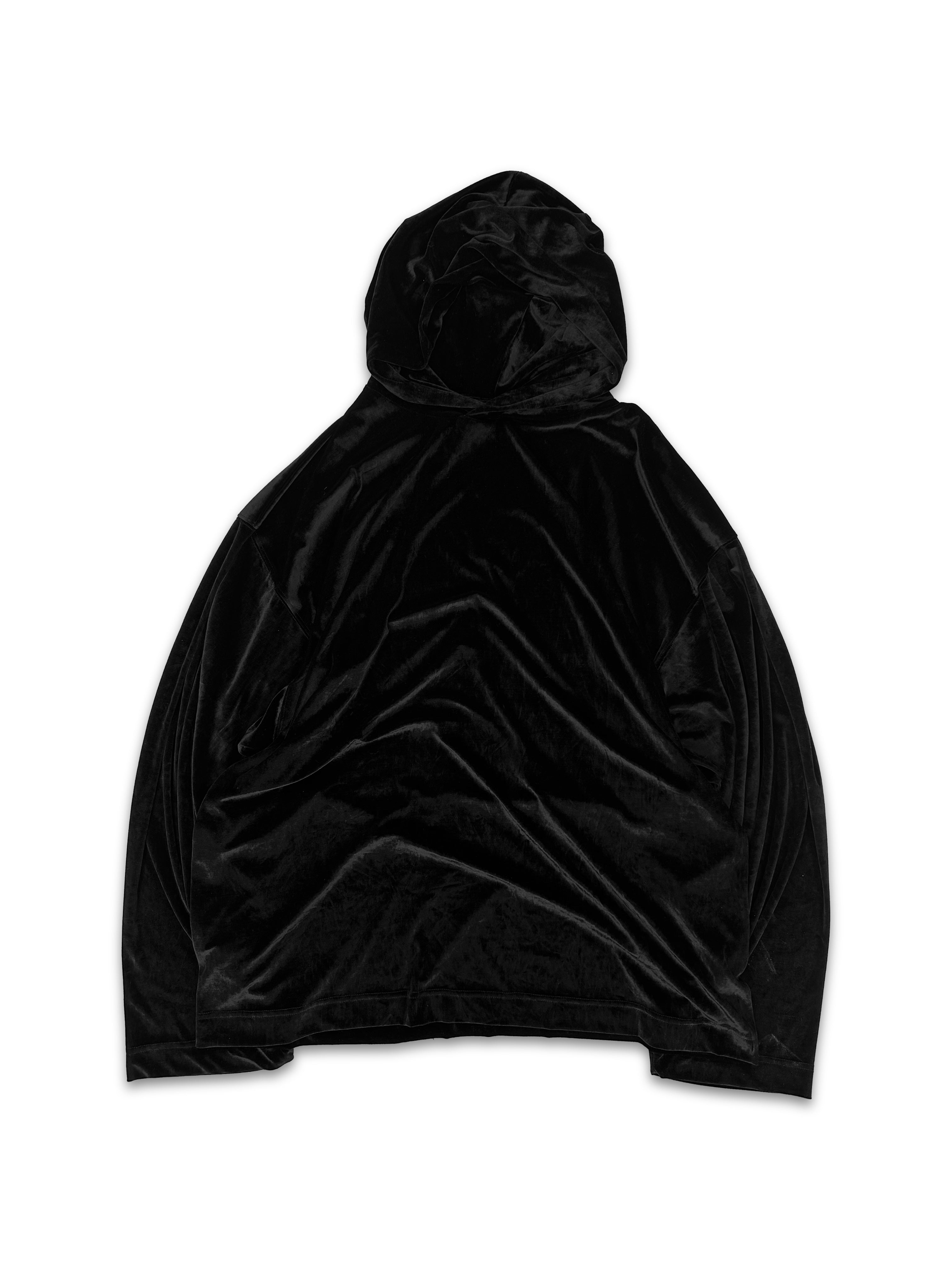 AW22 Balenciaga Velour Black Light Weight Hoodie