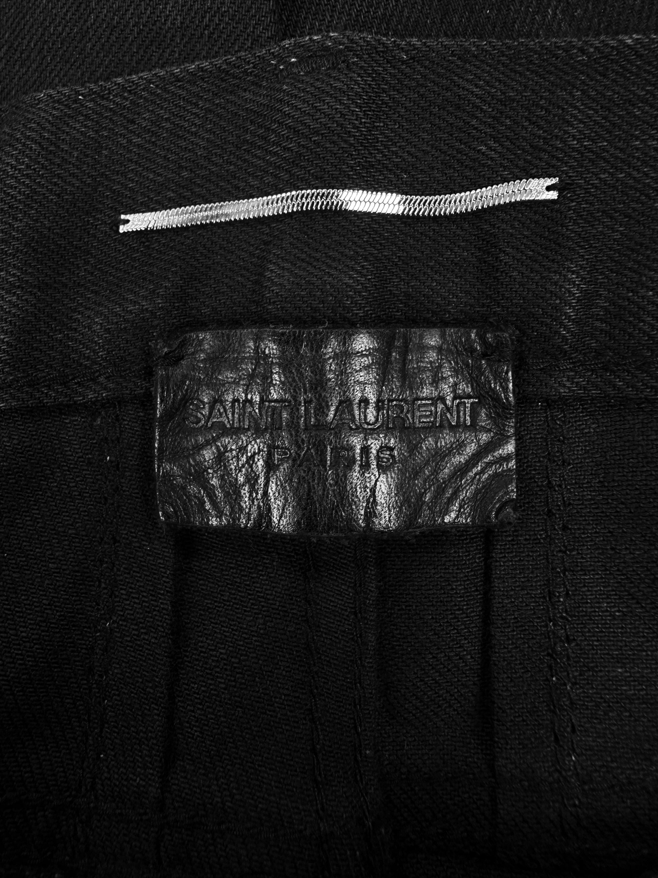 Saint Laurent Paris D02 Black Slim Cut Denim