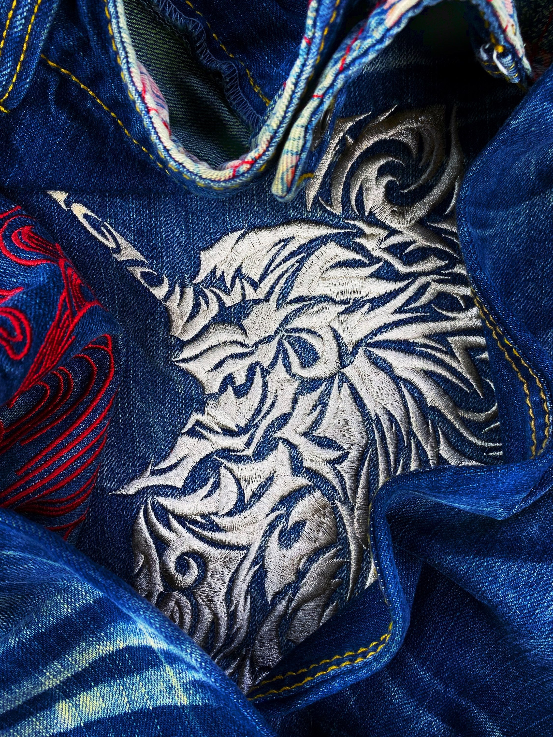 00s Evangelion x Nishiki ‘Neon Genesis’ Embroidered Wide Cut Denim