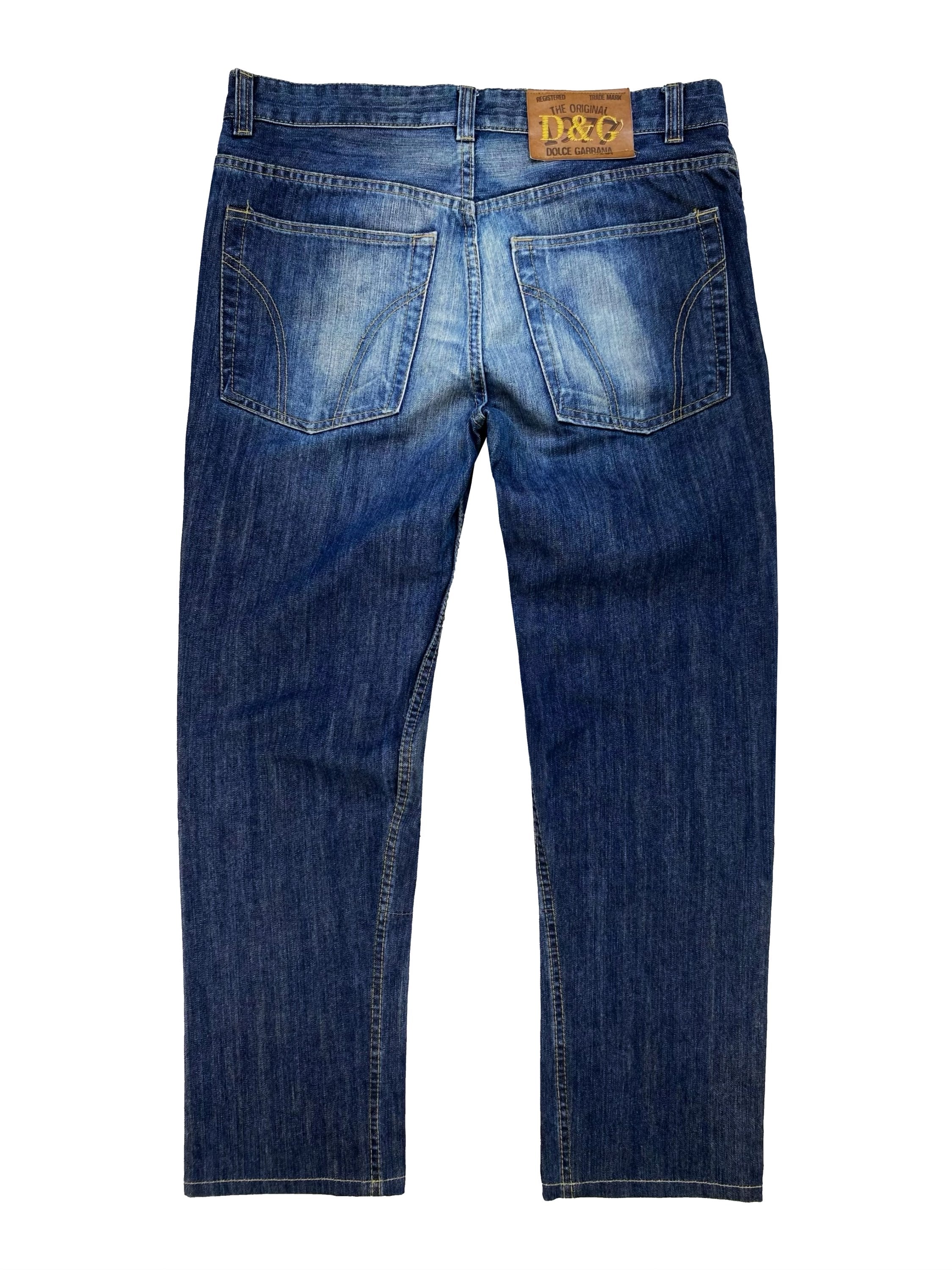 SS06 Dolce &amp; Gabbana “Wake Up” Poem Thrashed Light Wash Denim
