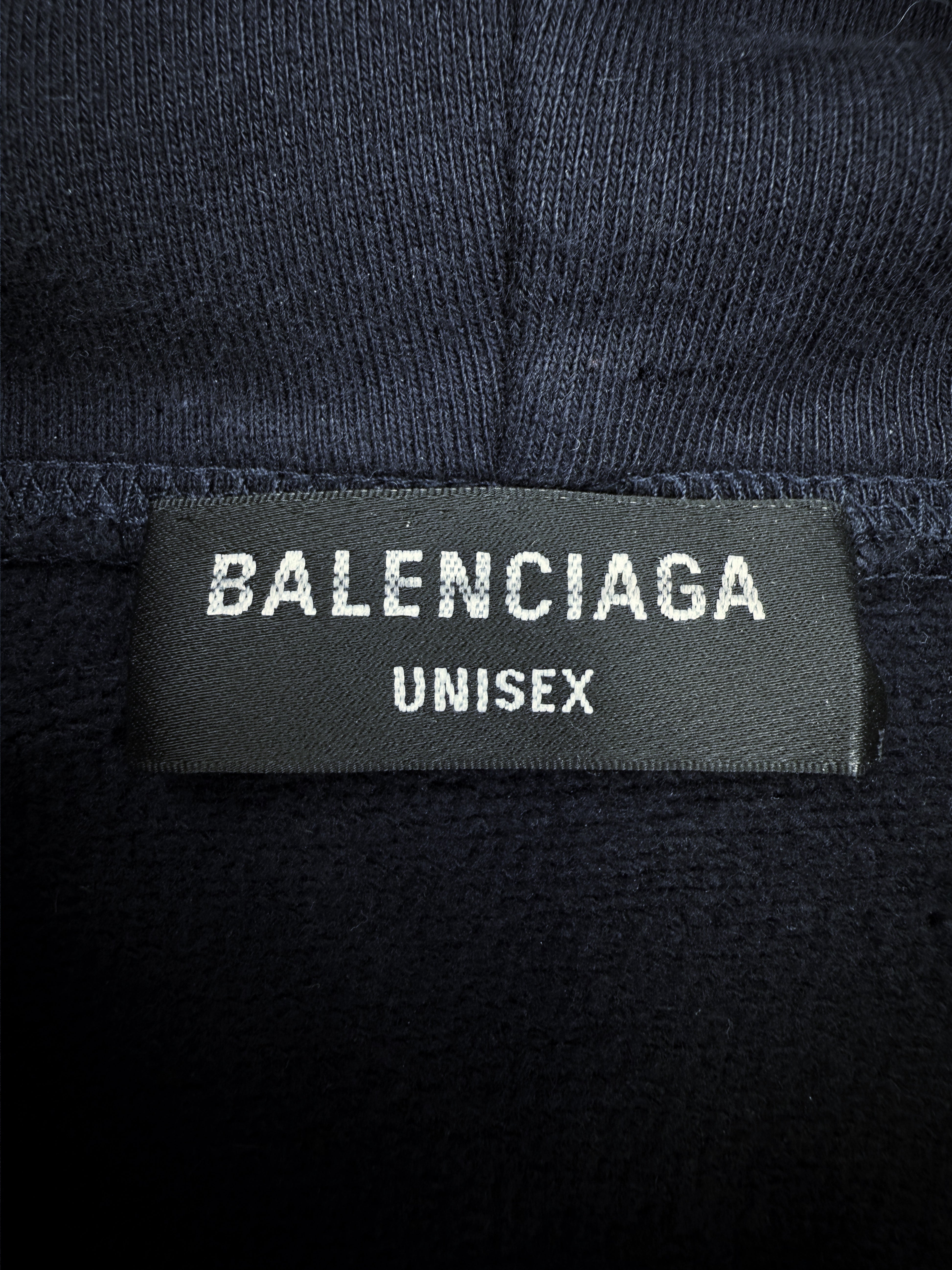 SS22 Balenciaga ‘No Comment’ Distressed Slogan Faded Hoodie