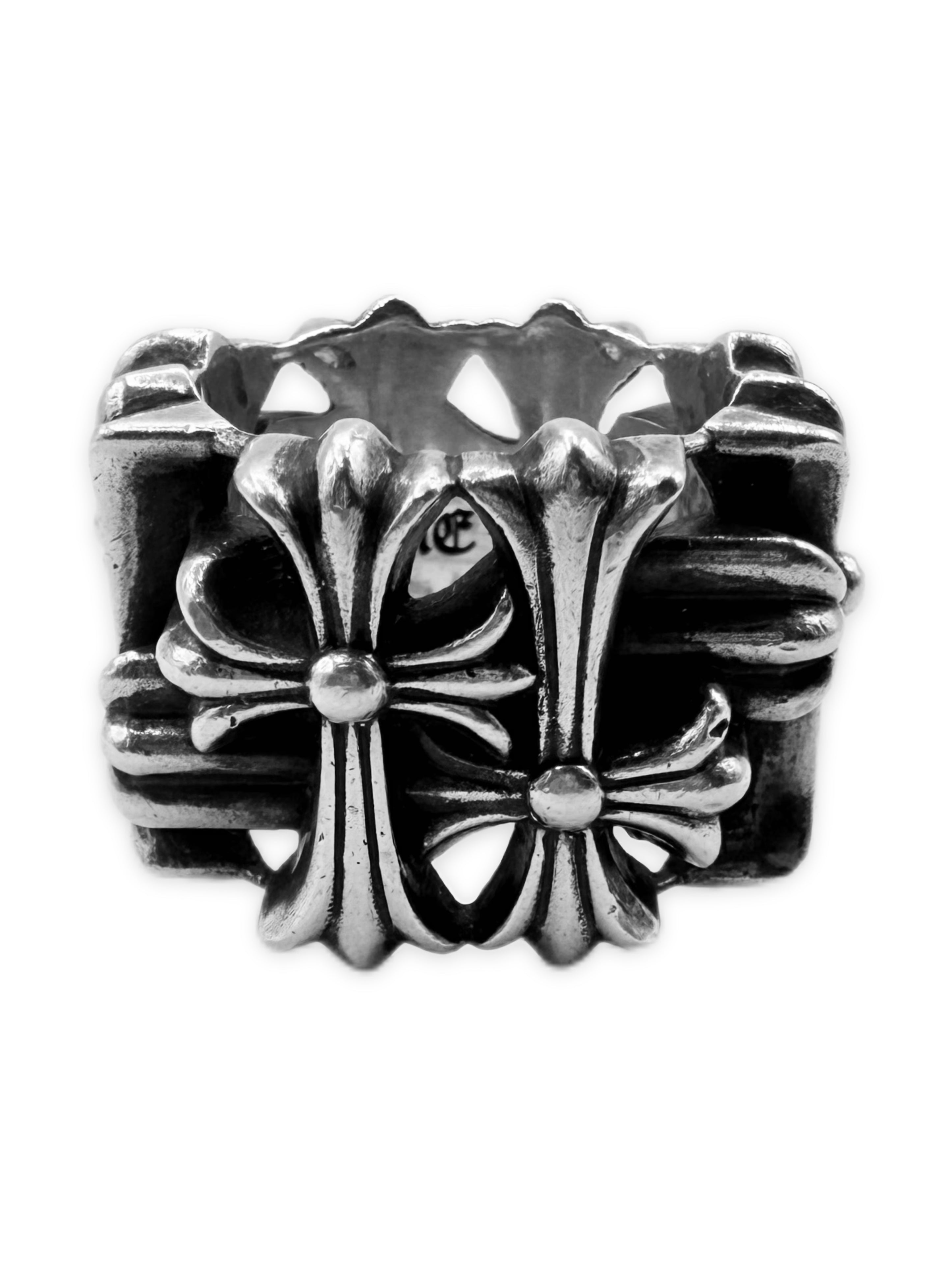 Chrome Hearts Square Cemetery Cross .925 Silver Ring