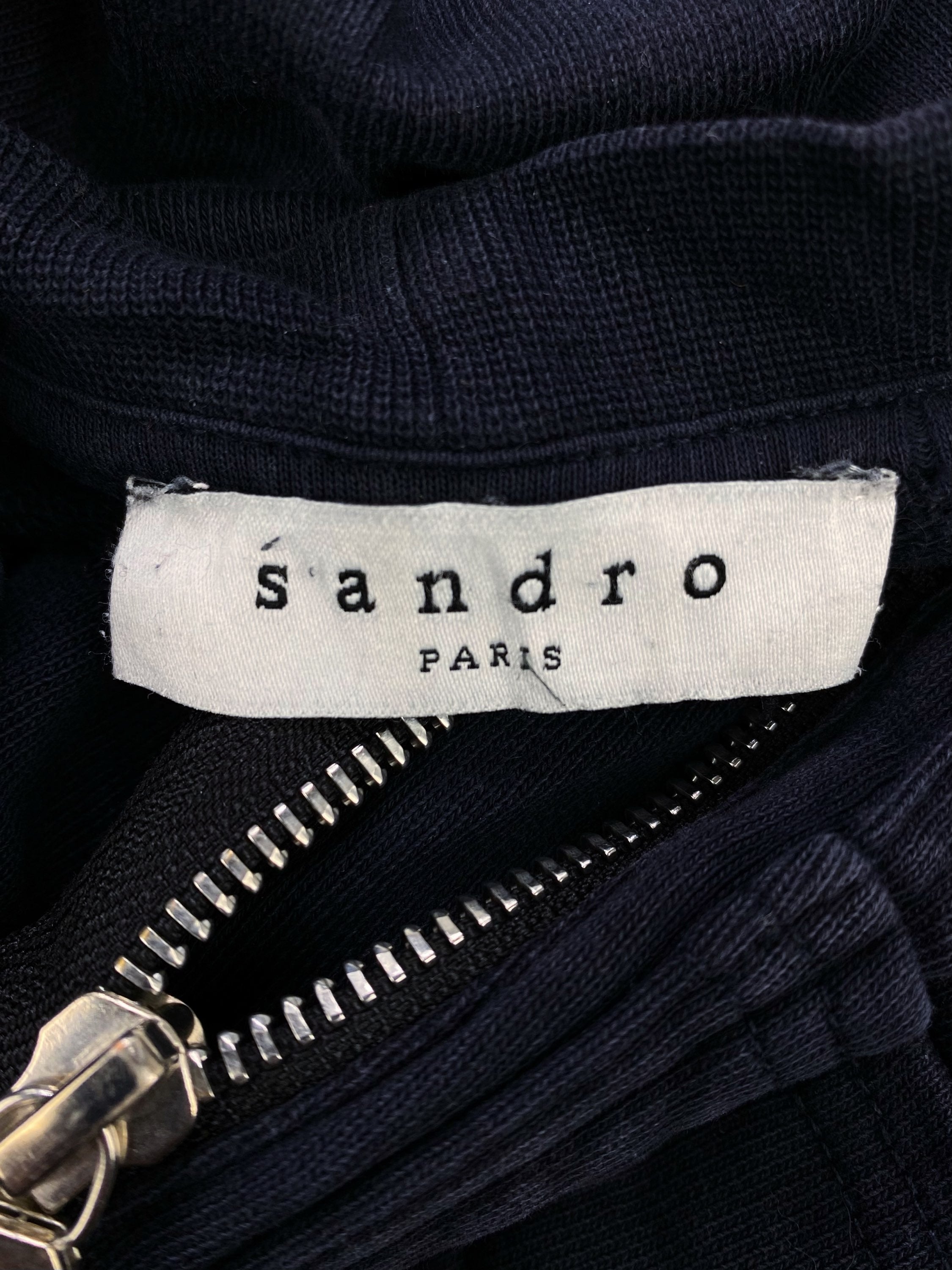 Sandro Paris MA-1 Metallic Cargo Pocket Heavy Weight Crewneck