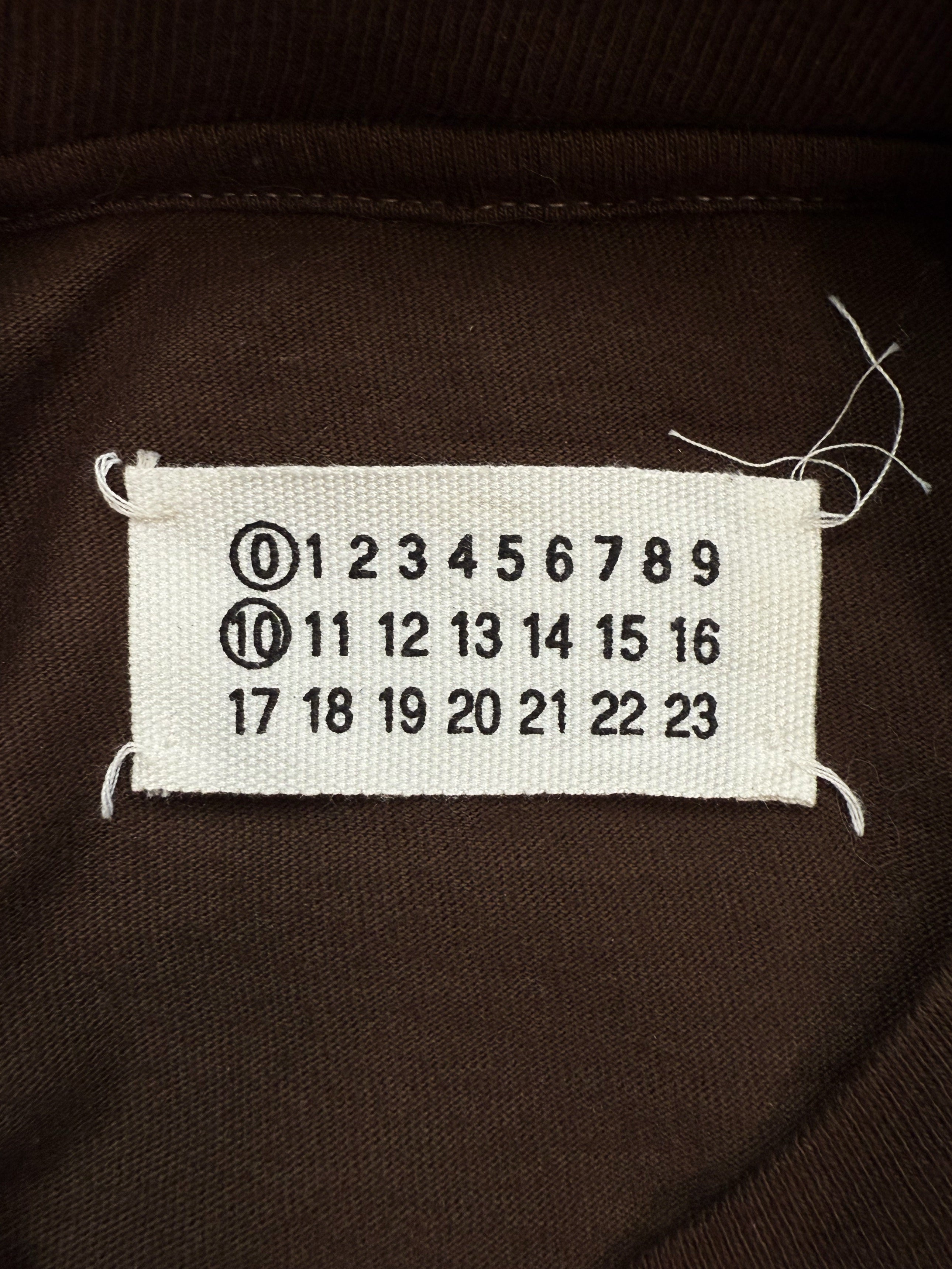 AW04 Maison Margiela Artisanal ‘0’ Leather Long Sleeve Brown Shirt