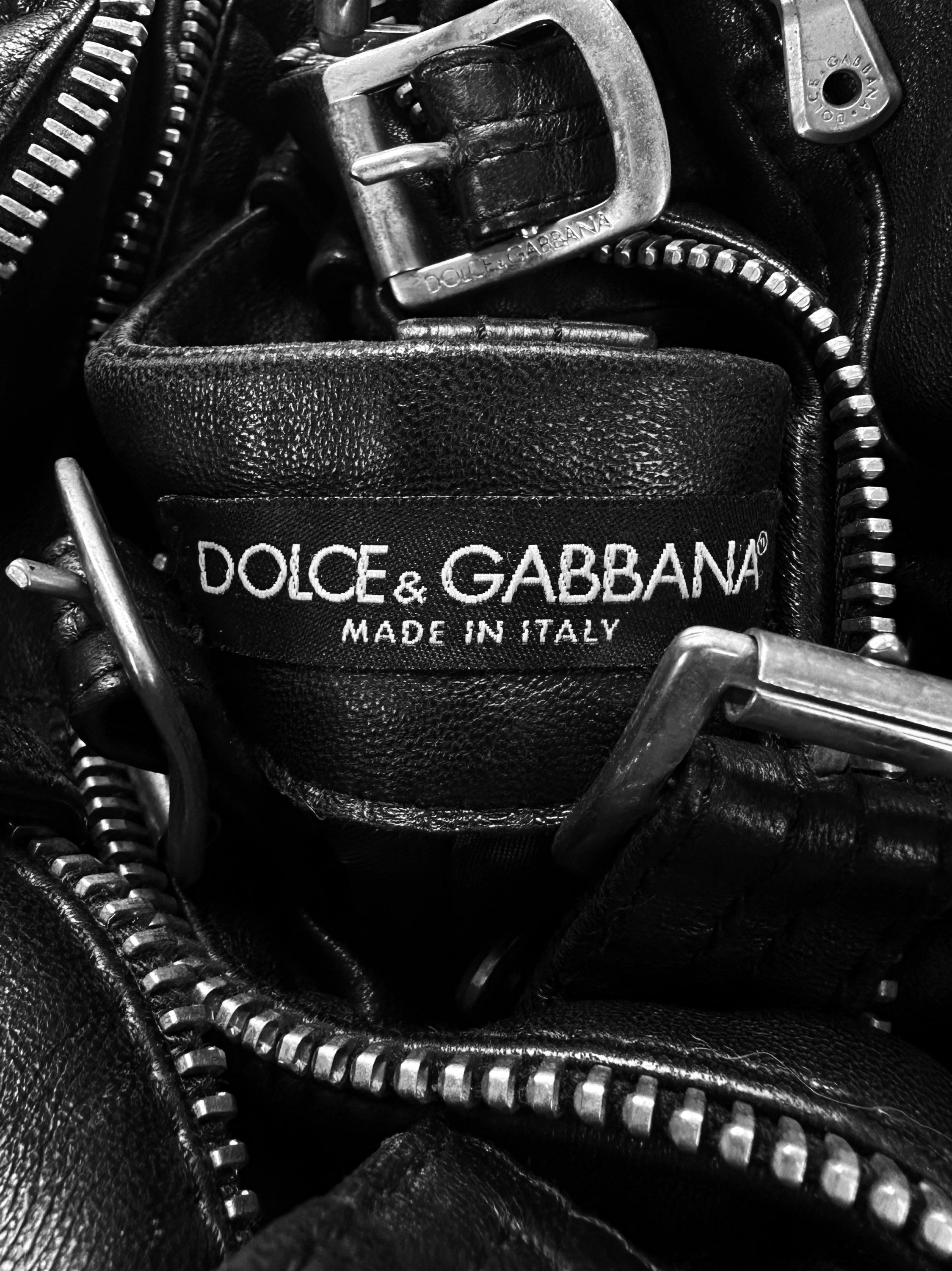 AW03 Dolce & Gabbana ‘Bondage’ Sheepskin Belted Biker Pants
