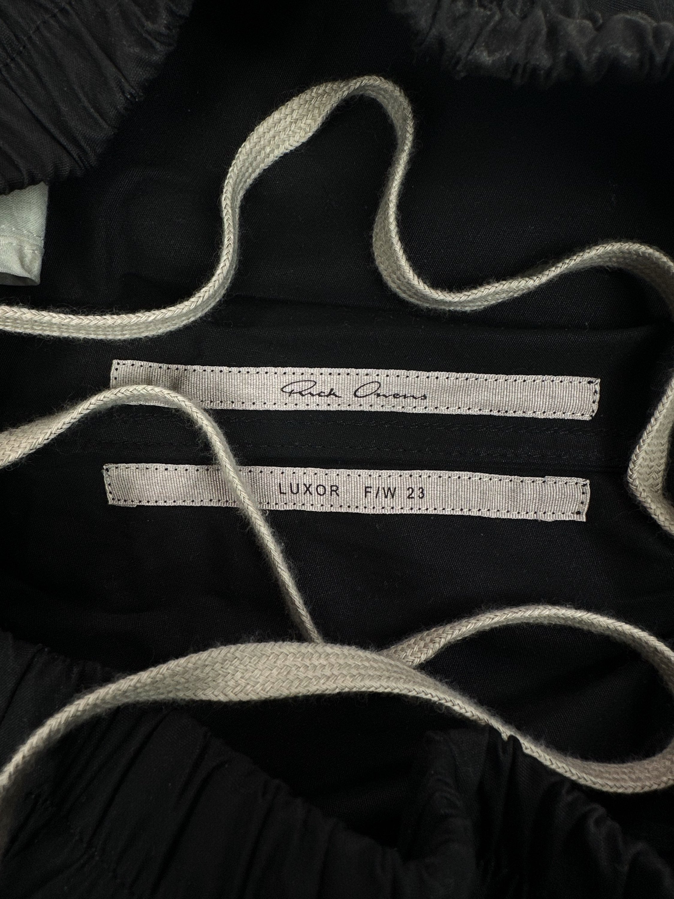 AW23 Rick Owens ‘Luxor’ Black Nylon Boxer Shorts
