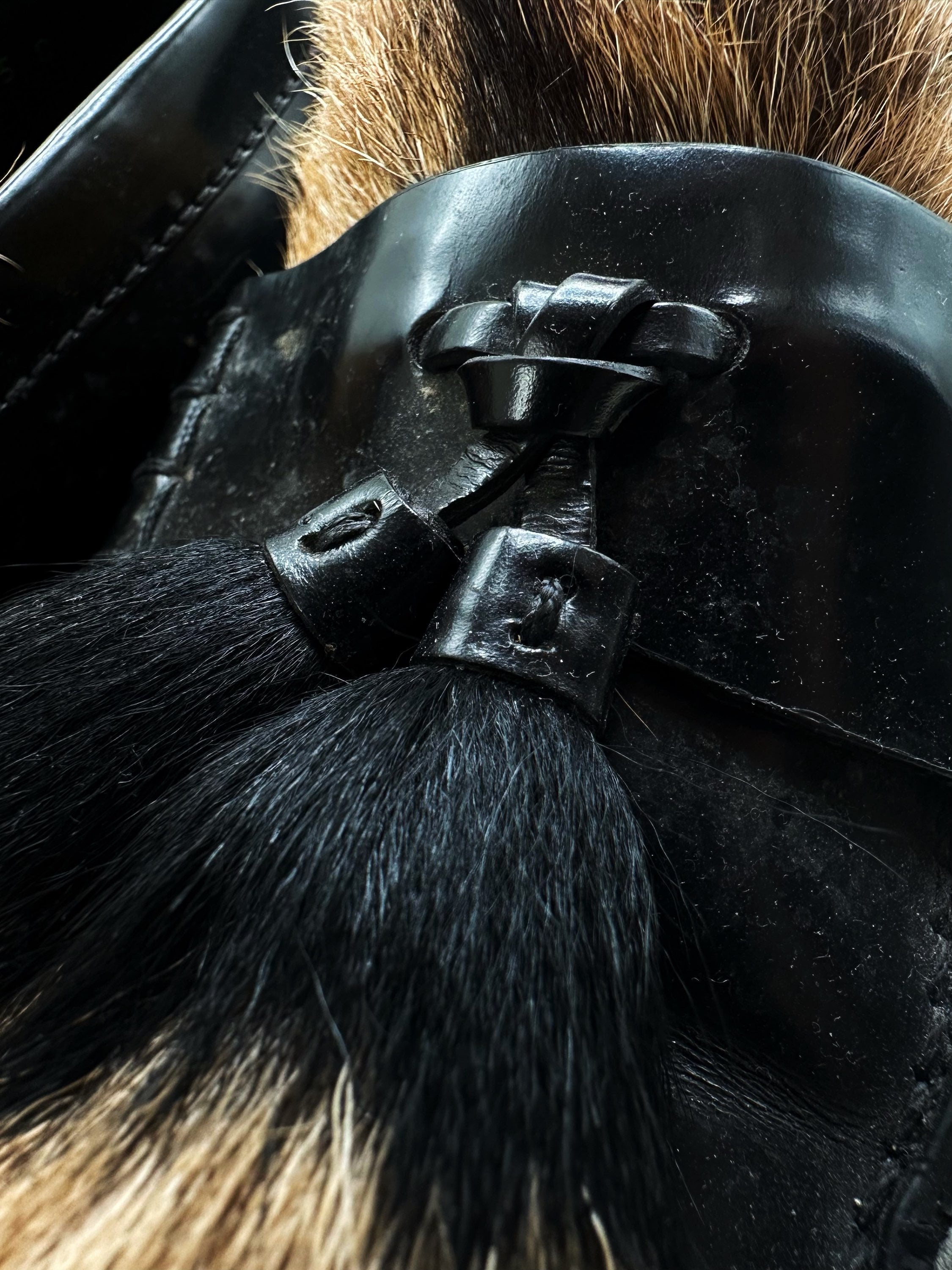AW17 Prada Goat Fur Tassel Patent Leather Loafers