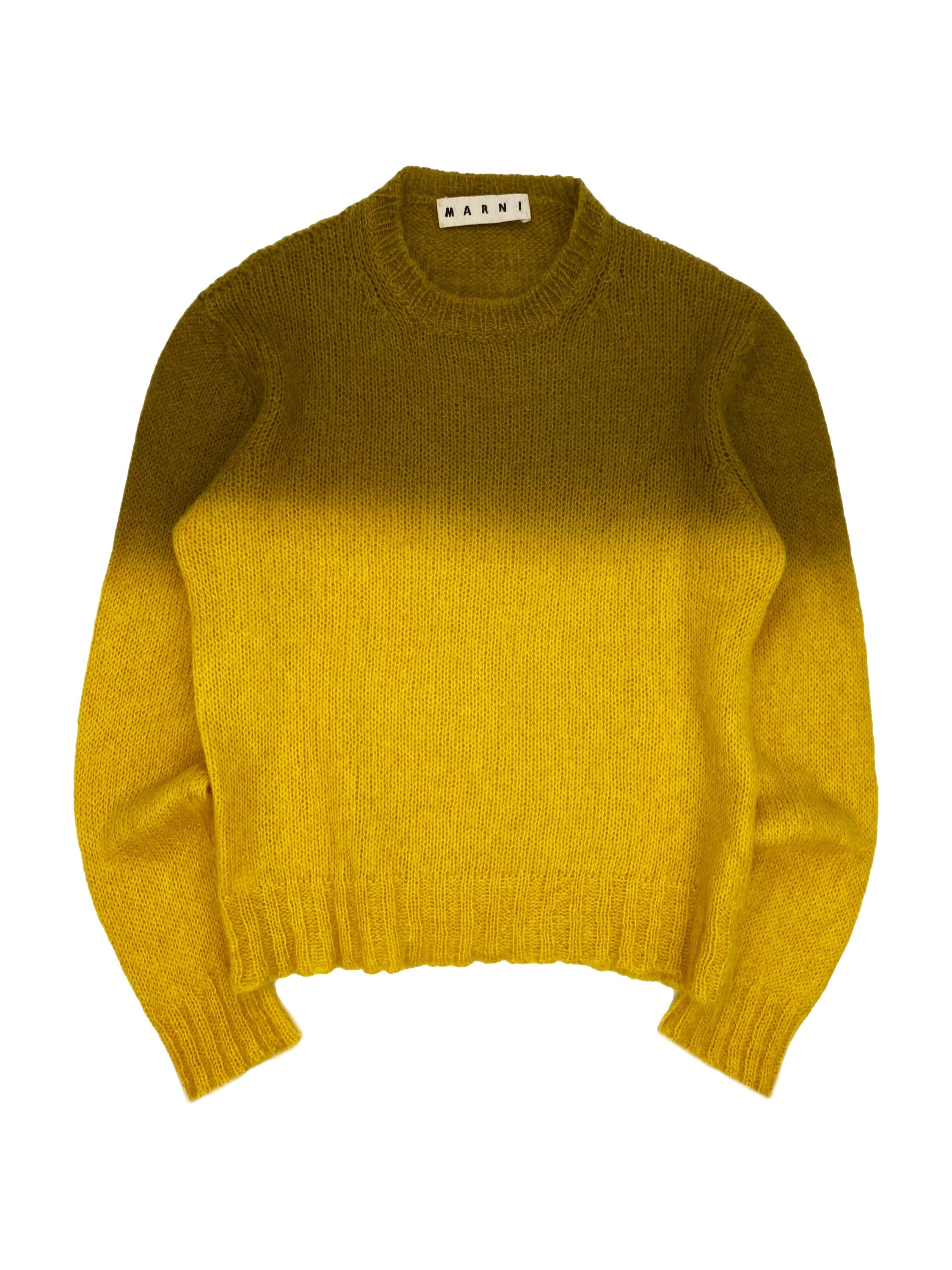 Marni Gradient Loose Gauge Mohair Ombré Knit Sweater