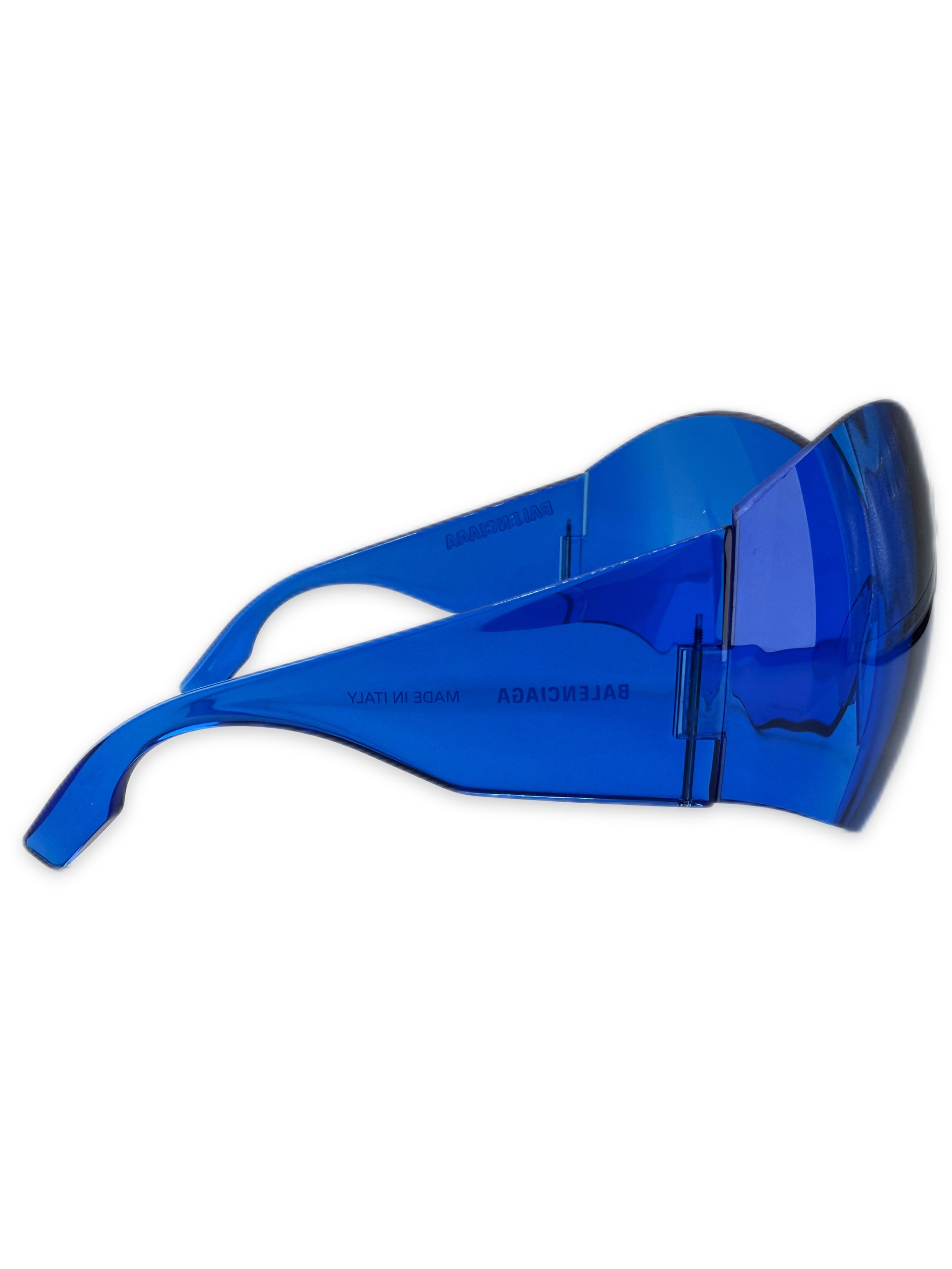 AW21 Balenciaga ‘Butterfly’ Mask Afterworld Blue Tint Sunglasses