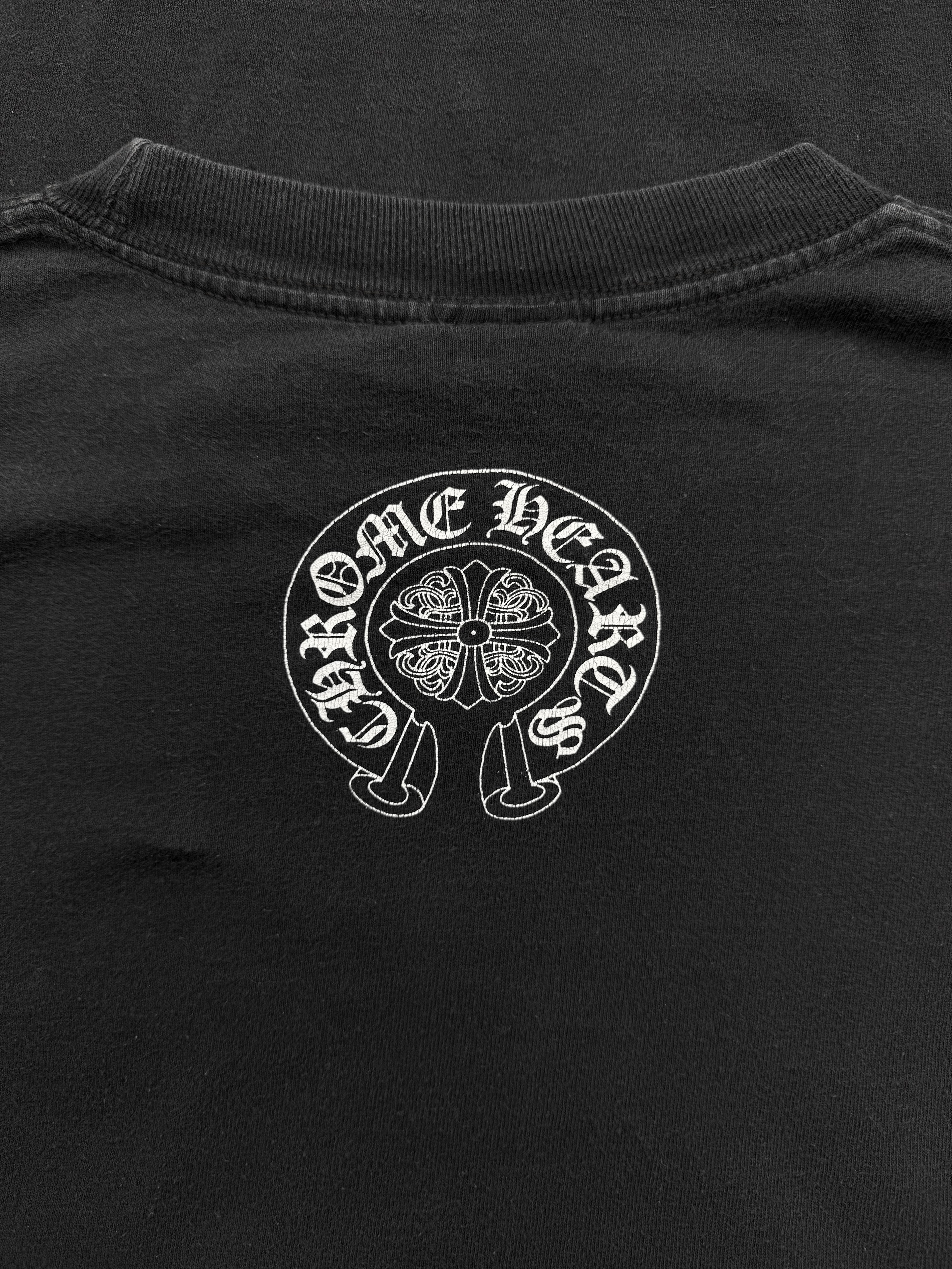 Chrome Hearts Fleur Sleeve Horseshoe Logo Long Sleeve Shirt