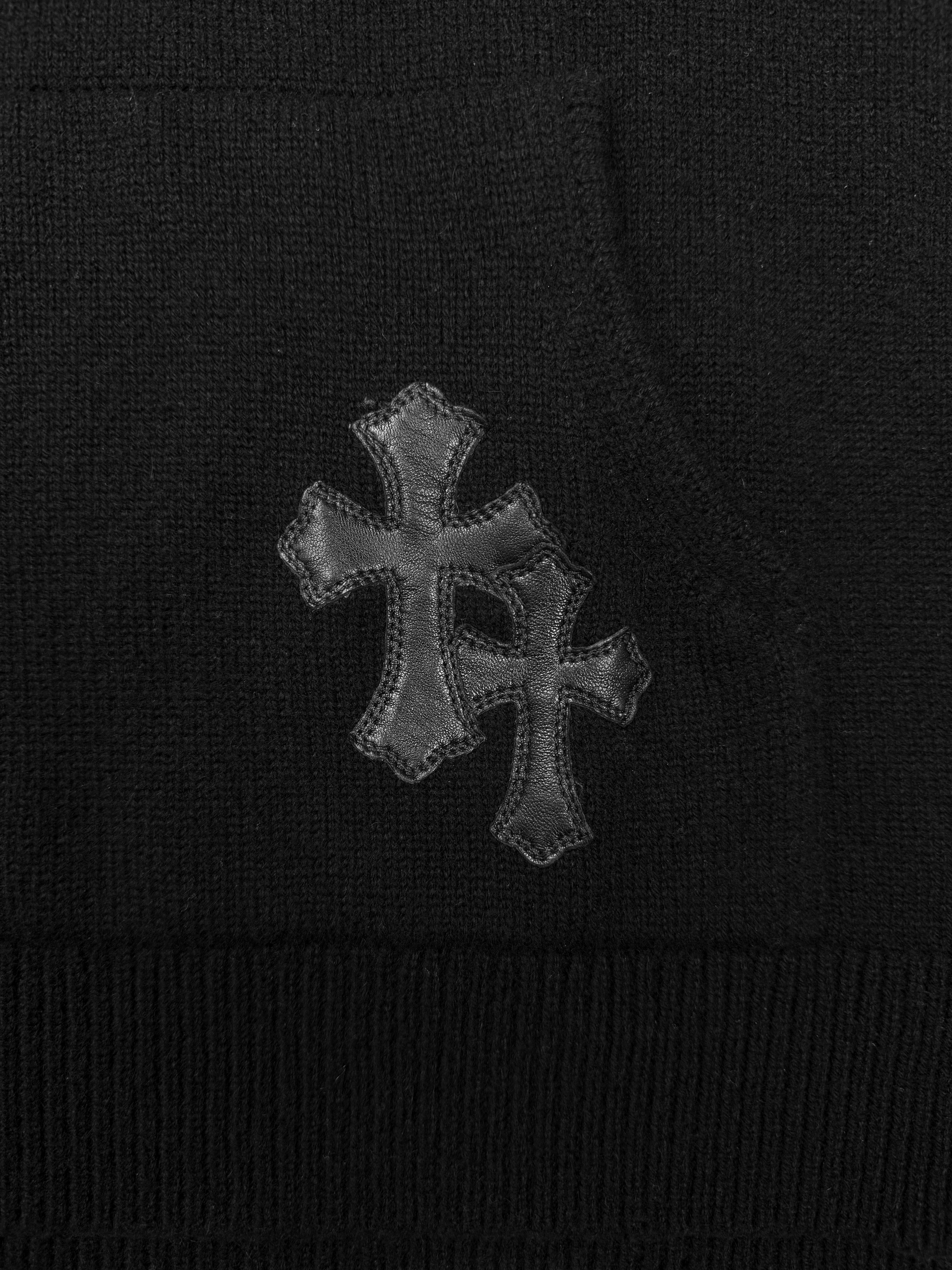 Chrome Hearts Cashmere 9 Cross Patch Knitted Cloak Hood Hoodie