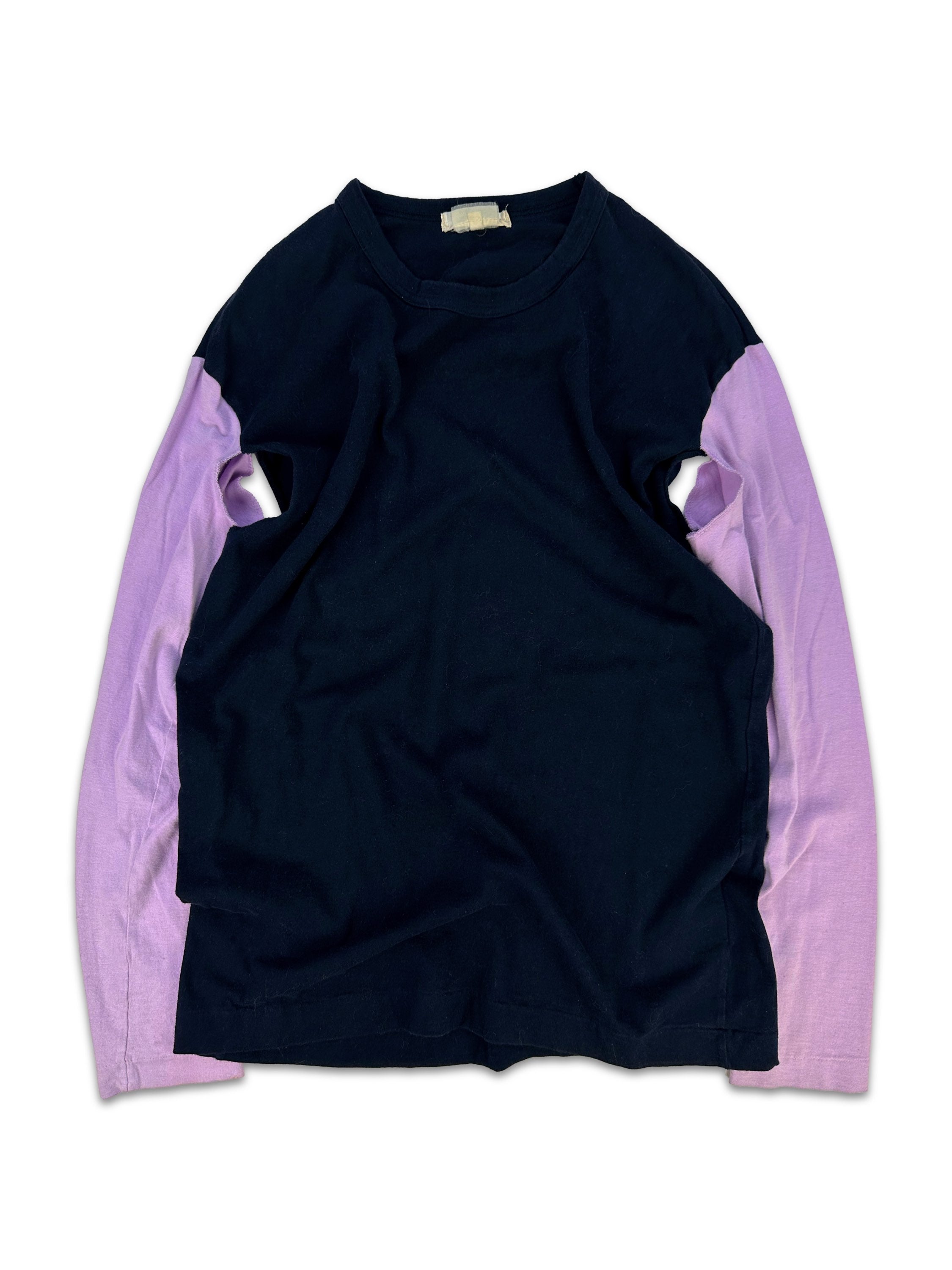 SS06 Comme des Garçons SHIRT ‘Cut Out’ Two Tone Long Sleeve