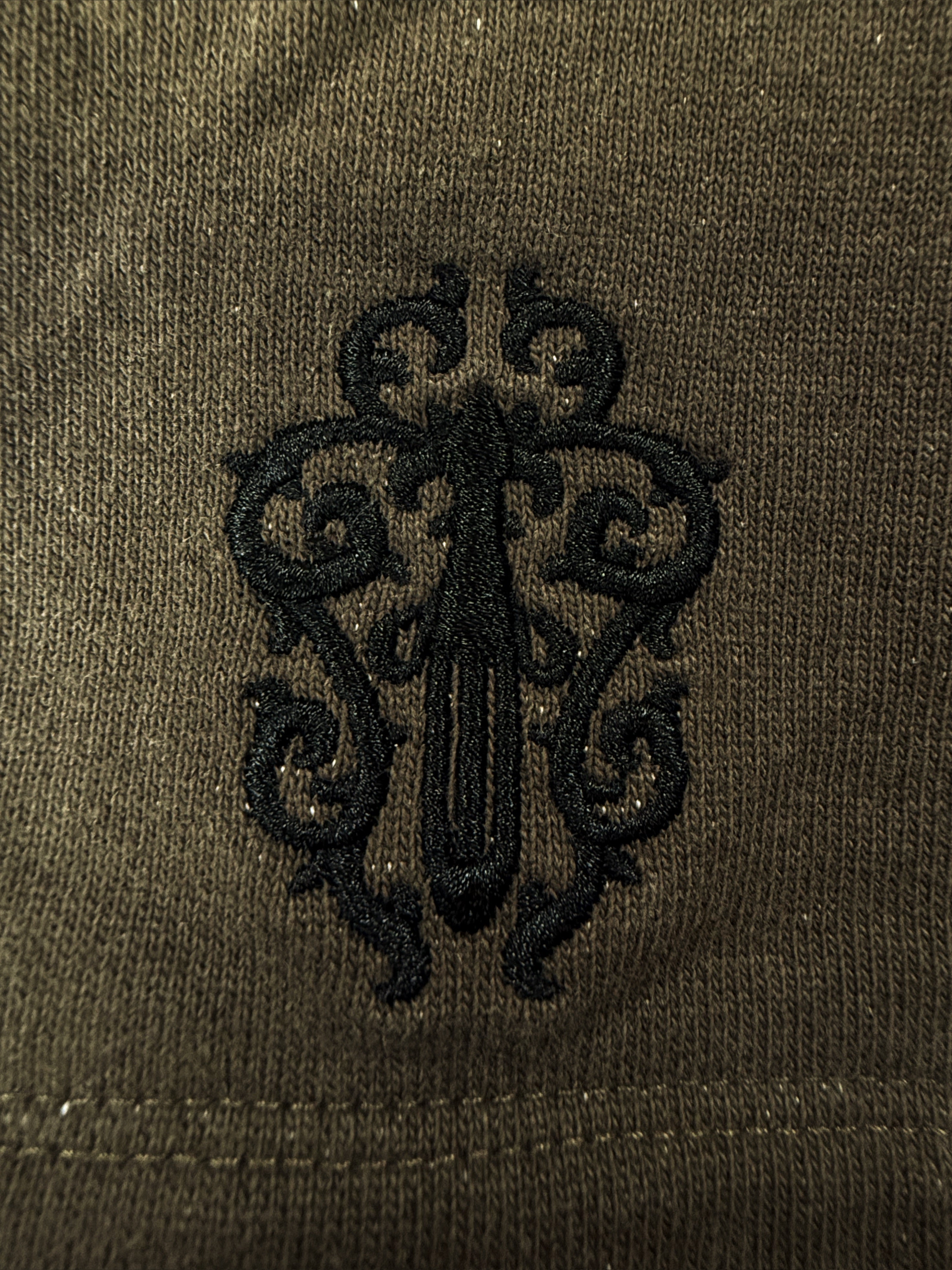 Chrome Hearts ‘Y Not’ Embroidered Dagger Olive Green Shorts