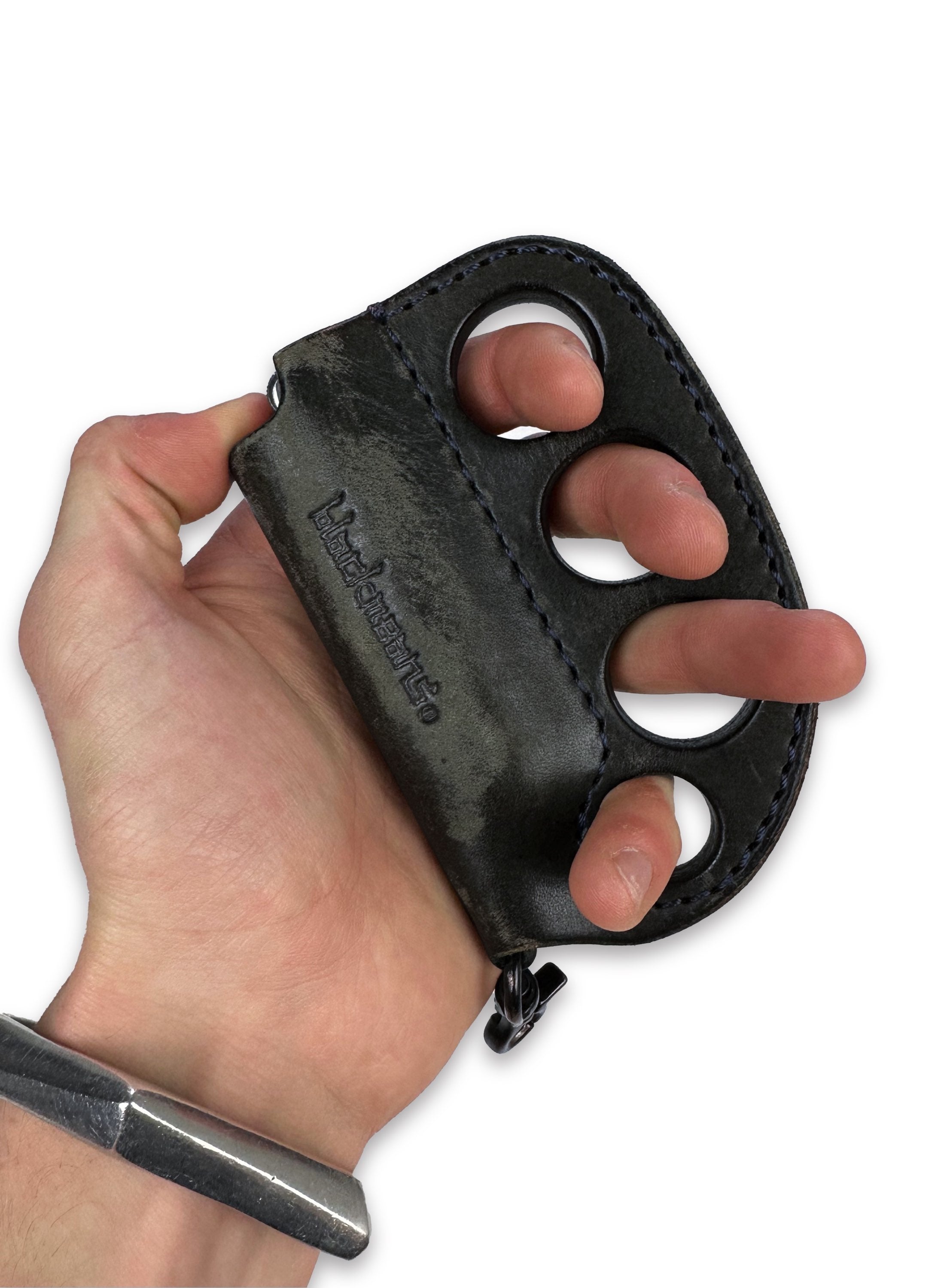 Blackmeans Leather Kuckle Duster Lighter Holder