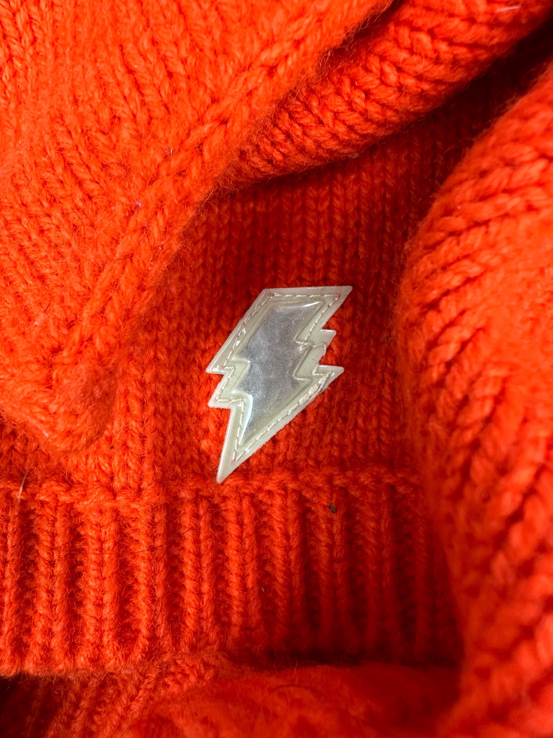 90s Walter Van Beirendonck ‘Shark Fin’ Neon Orange Beanie