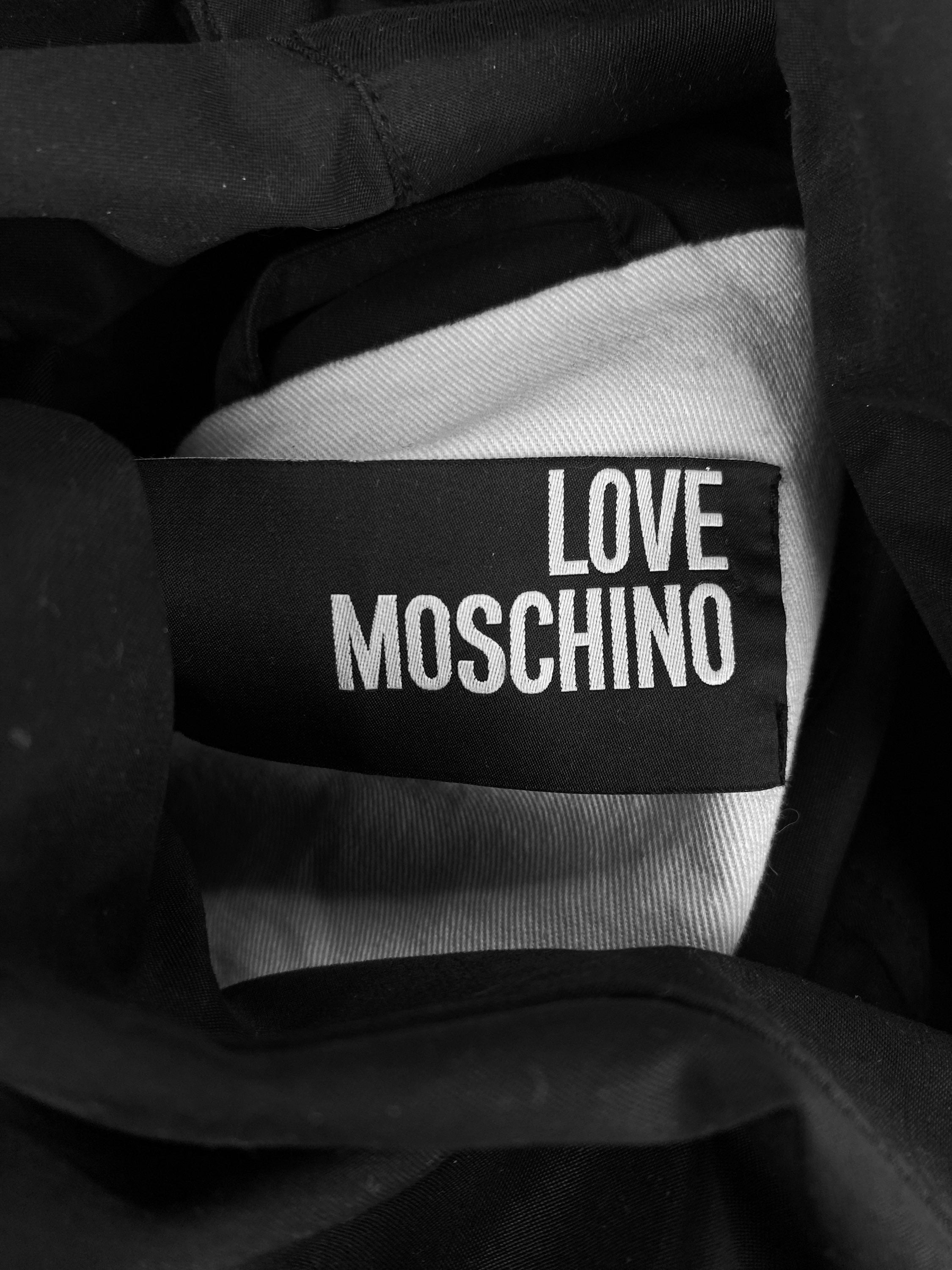 Love Moschino Black Nylon Collared Jacket