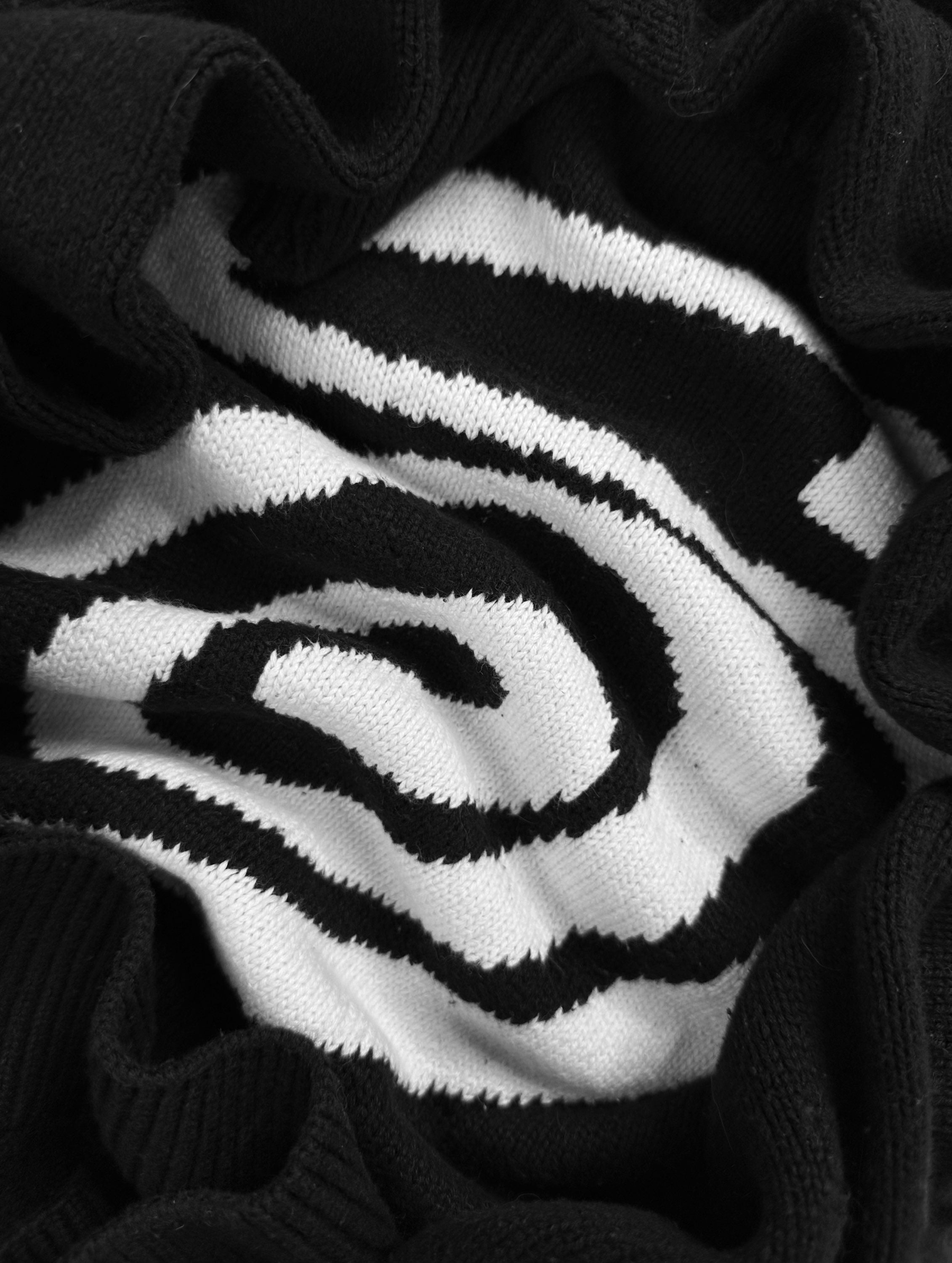 AW22 Stüssy Curly ‘S’ Logo Black Heavy Weight Knitted Sweater