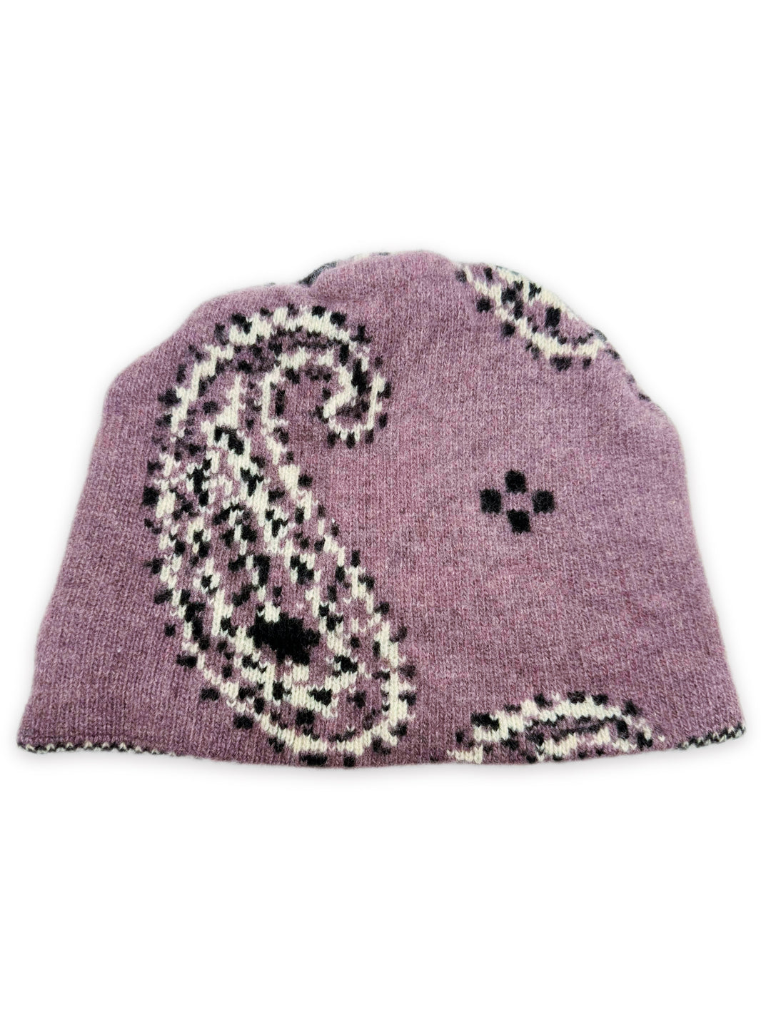 AW04 Raf Simons ‘Waves’ Purple Paisley Knit Beanie
