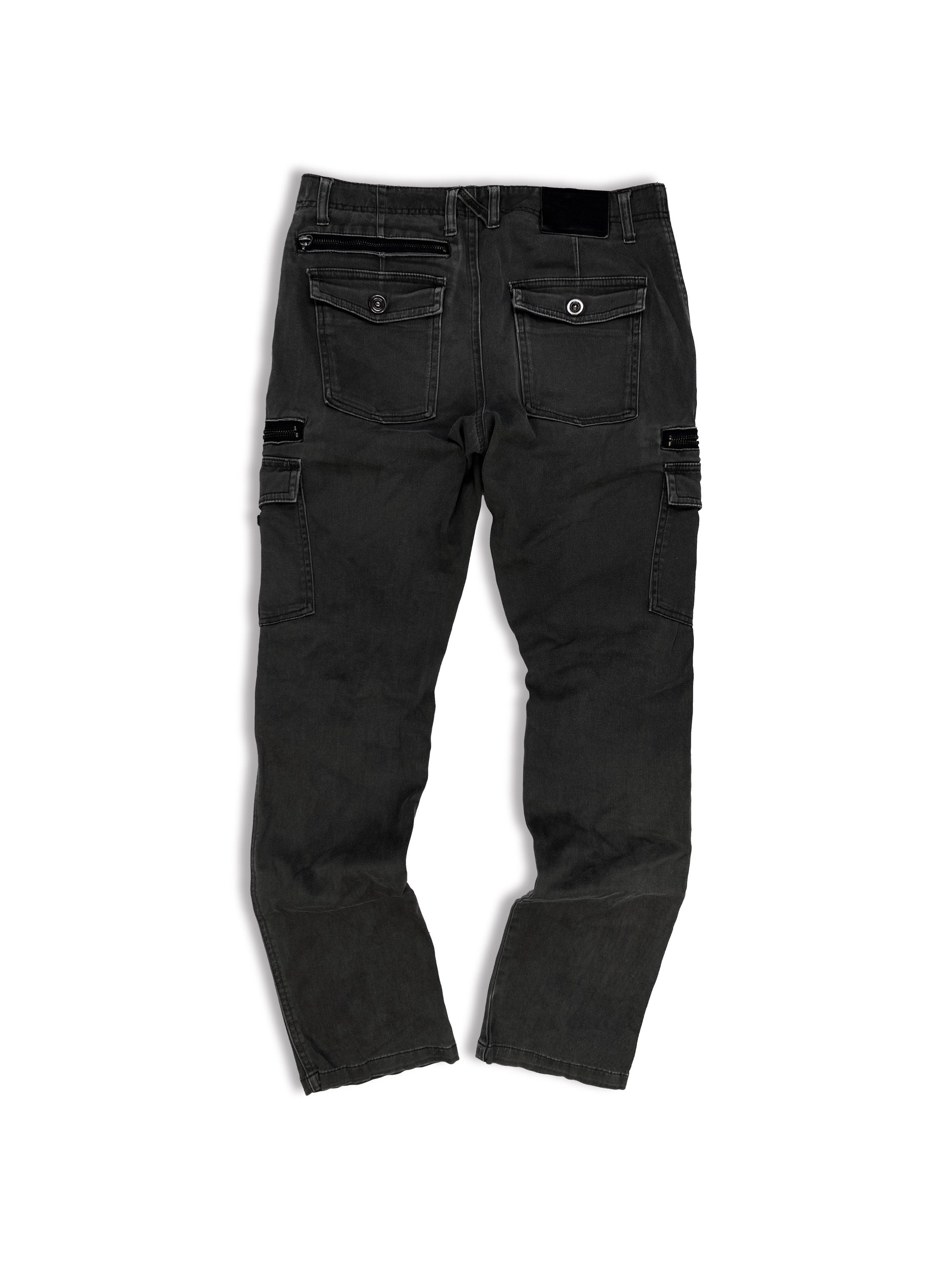 Semantic Design Washed Grey Multi Pocket Cargo Pants