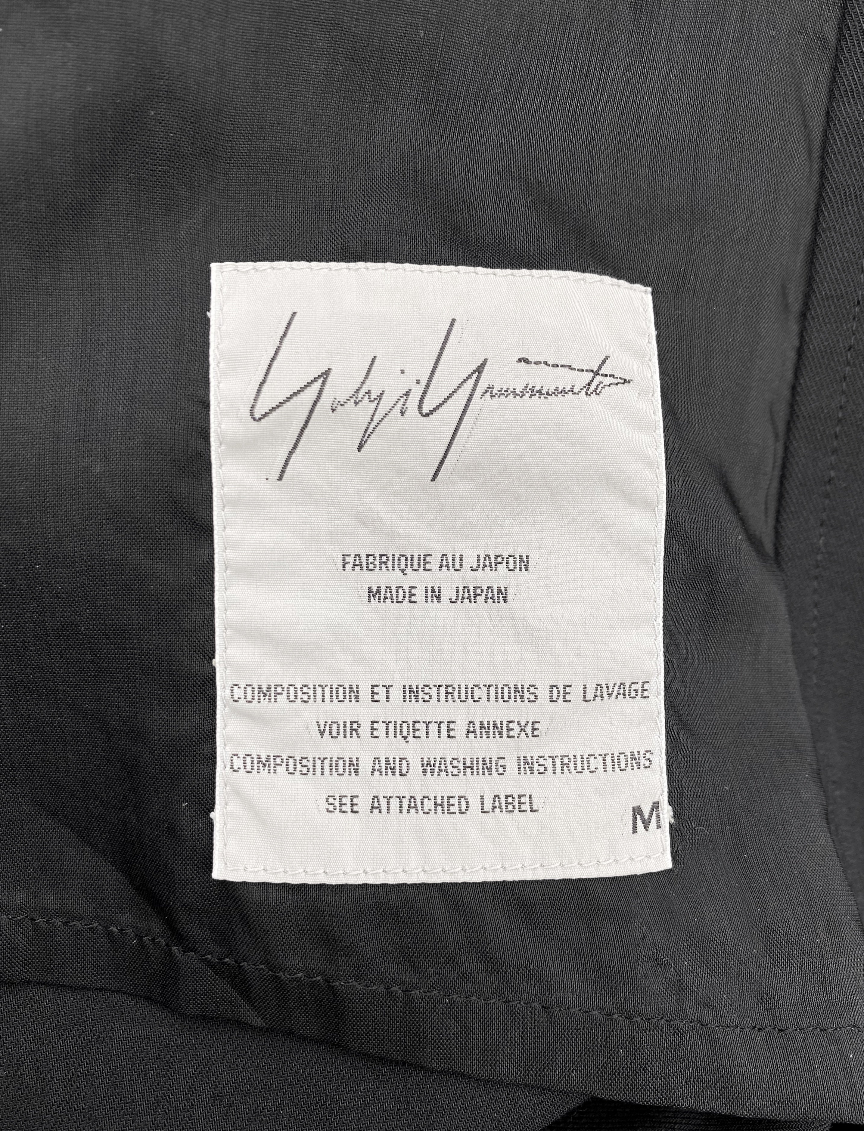 SS99 Yohji Yamamoto Back Zip Collared Trench Coat