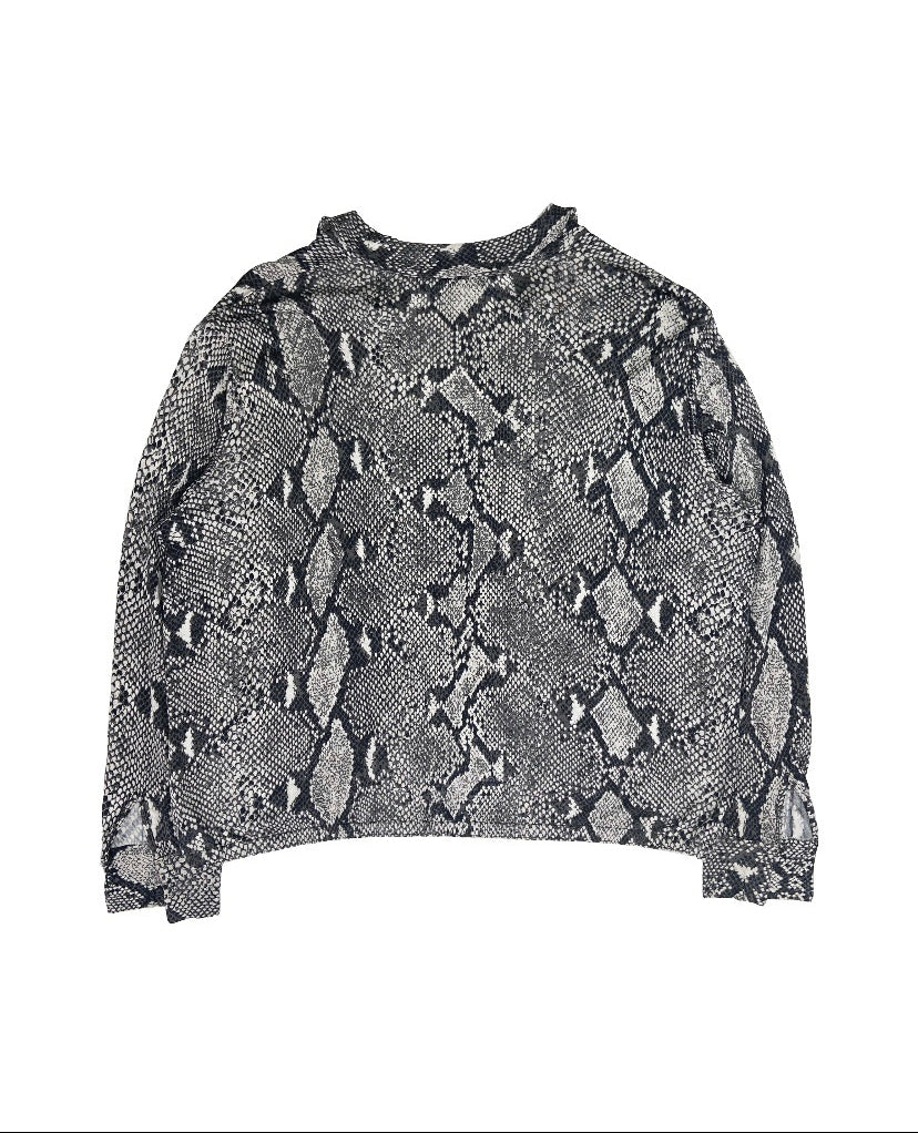 SS00 Gucci Tom Ford Python Print Rayon Collared Shirt